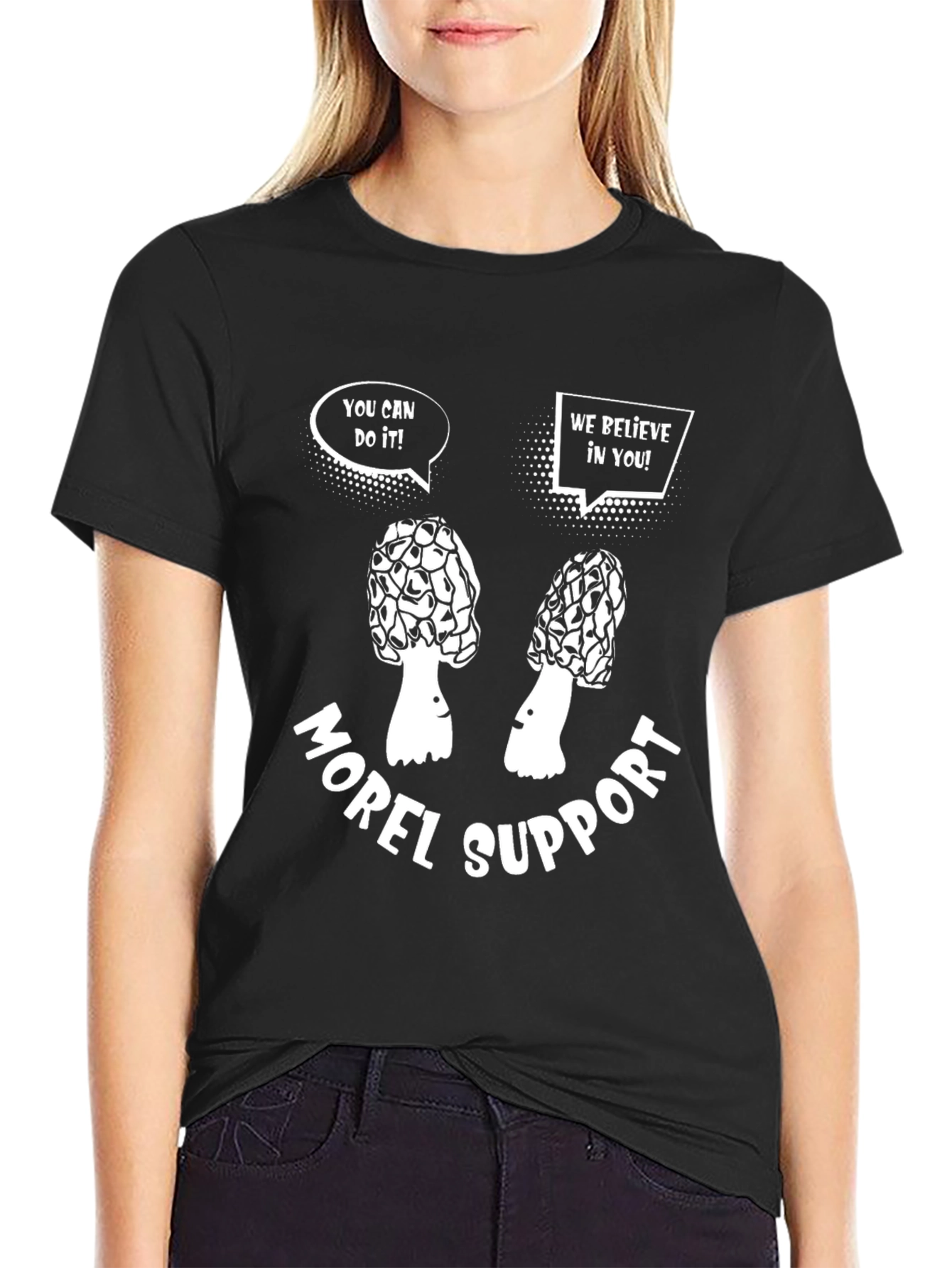 Morel Support T-Shirt Funny Mushroom Hunting Tee