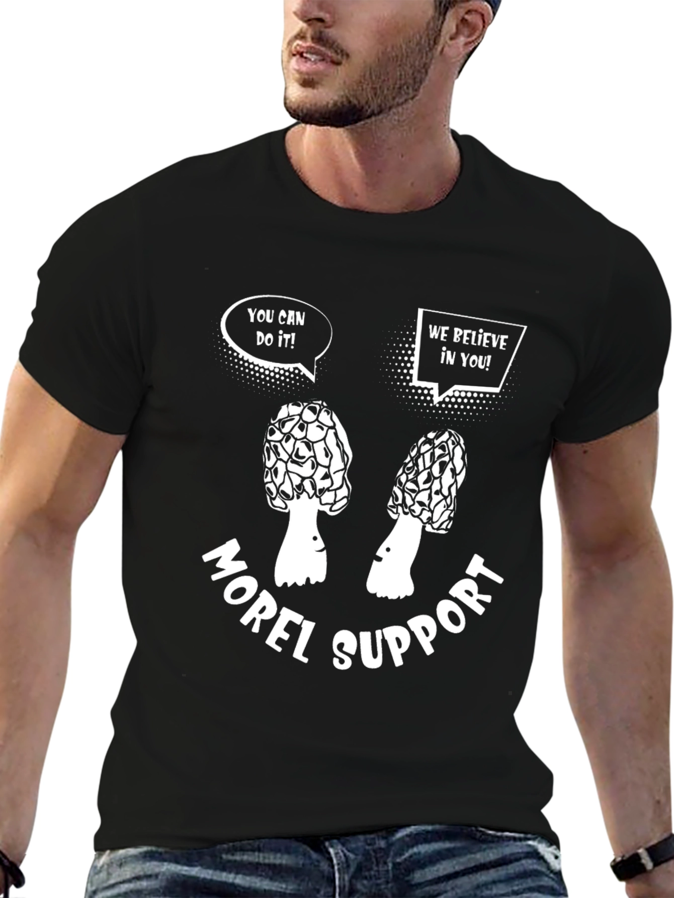 Morel Support T-Shirt Funny Mushroom Hunting Tee