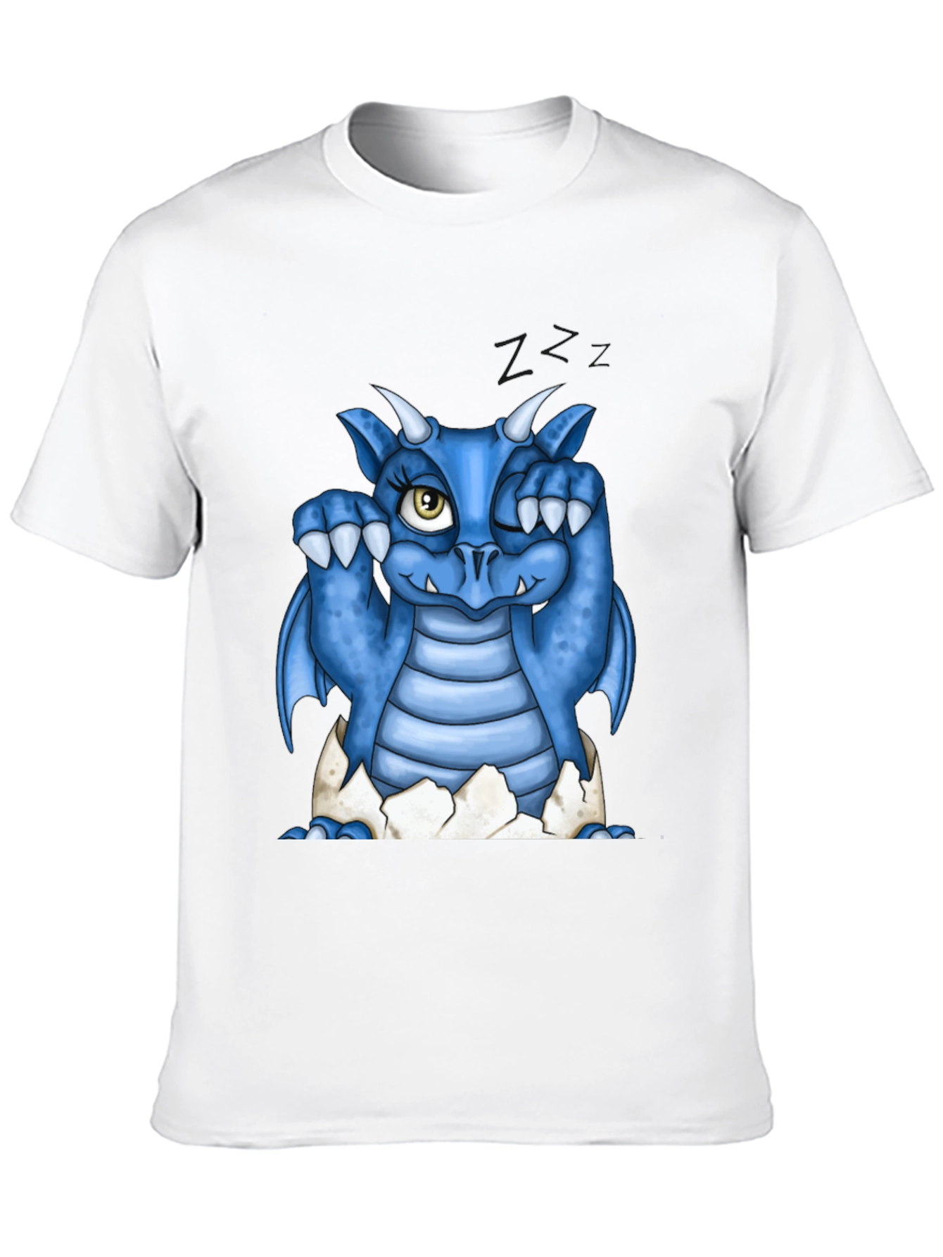 Cute Blue Dragon Hatching T-Shirt