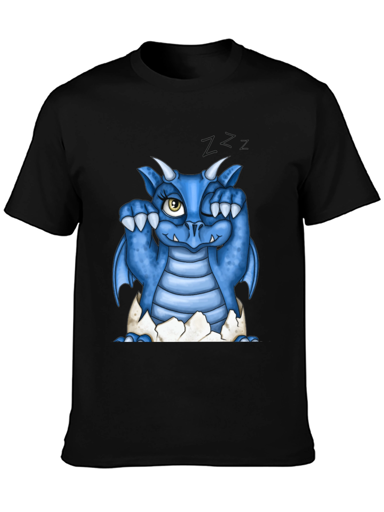 Cute Blue Dragon Hatching T-Shirt