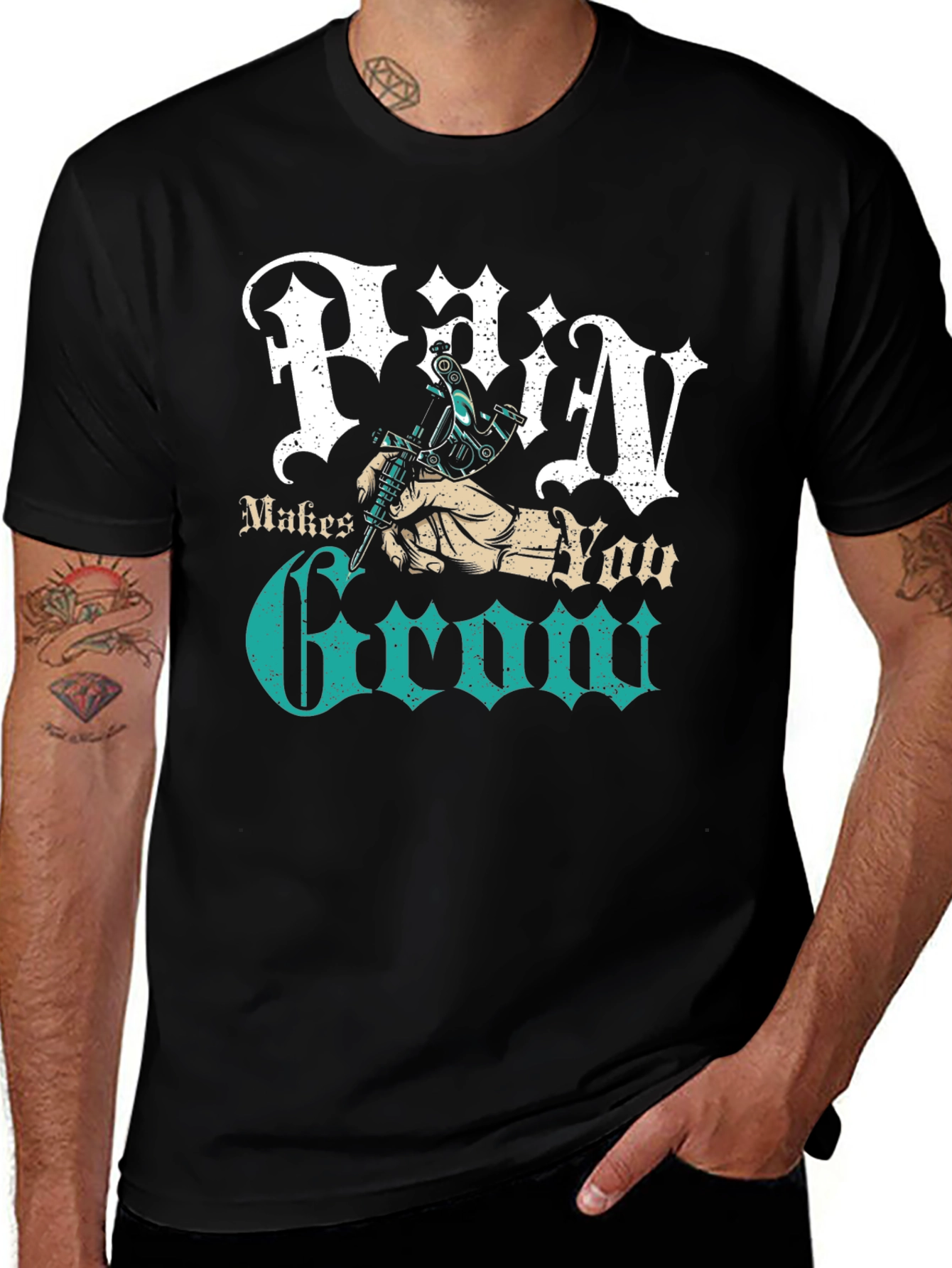 Pain Makes You Grow Tattoo T-Shirt - Graphic Tee