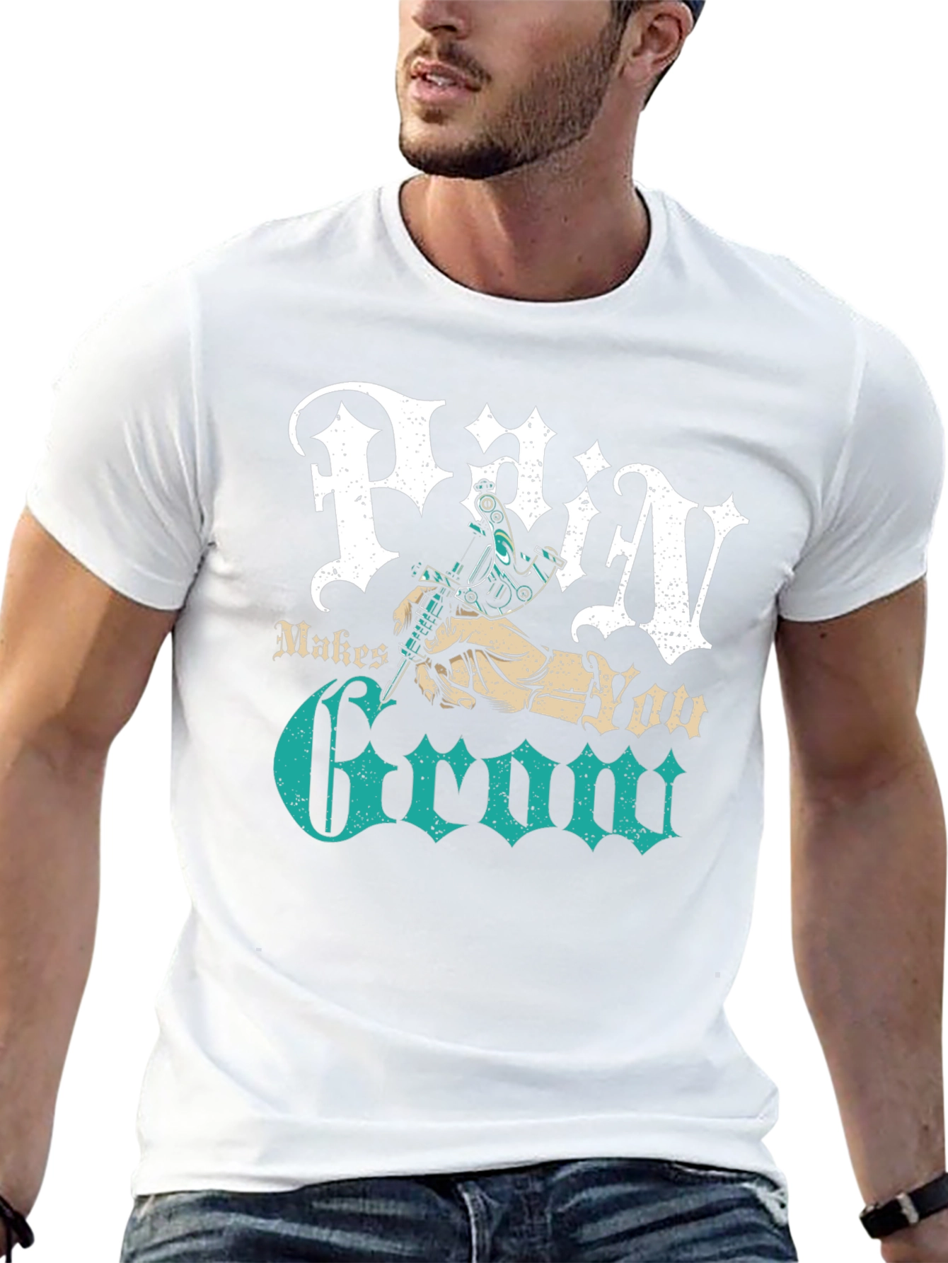 Pain Makes You Grow Tattoo T-Shirt - Graphic Tee