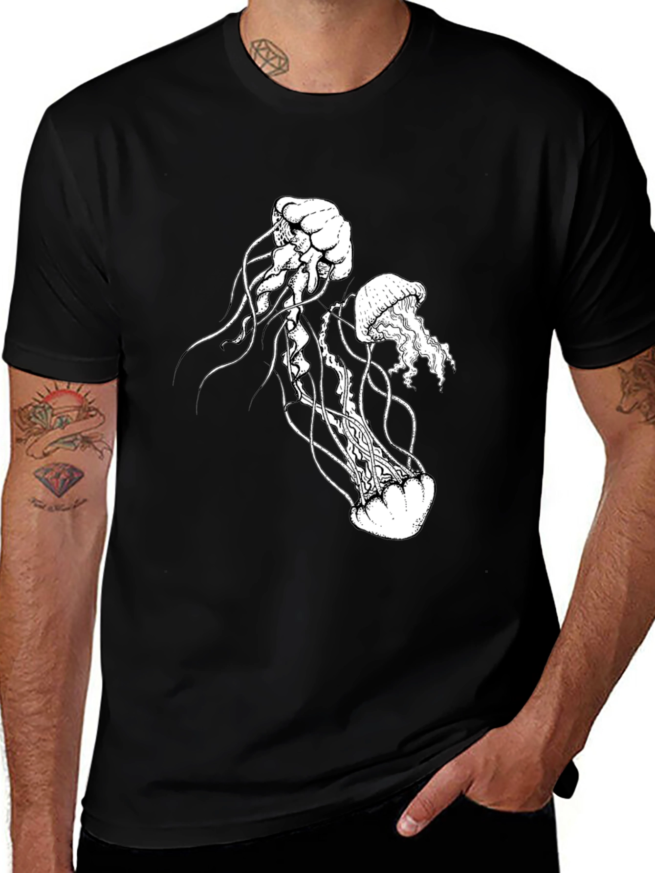 Jellyfish Graphic Tee - Black