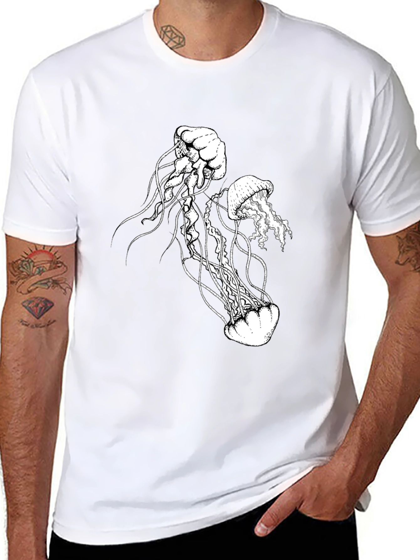 Jellyfish Graphic Tee - Black