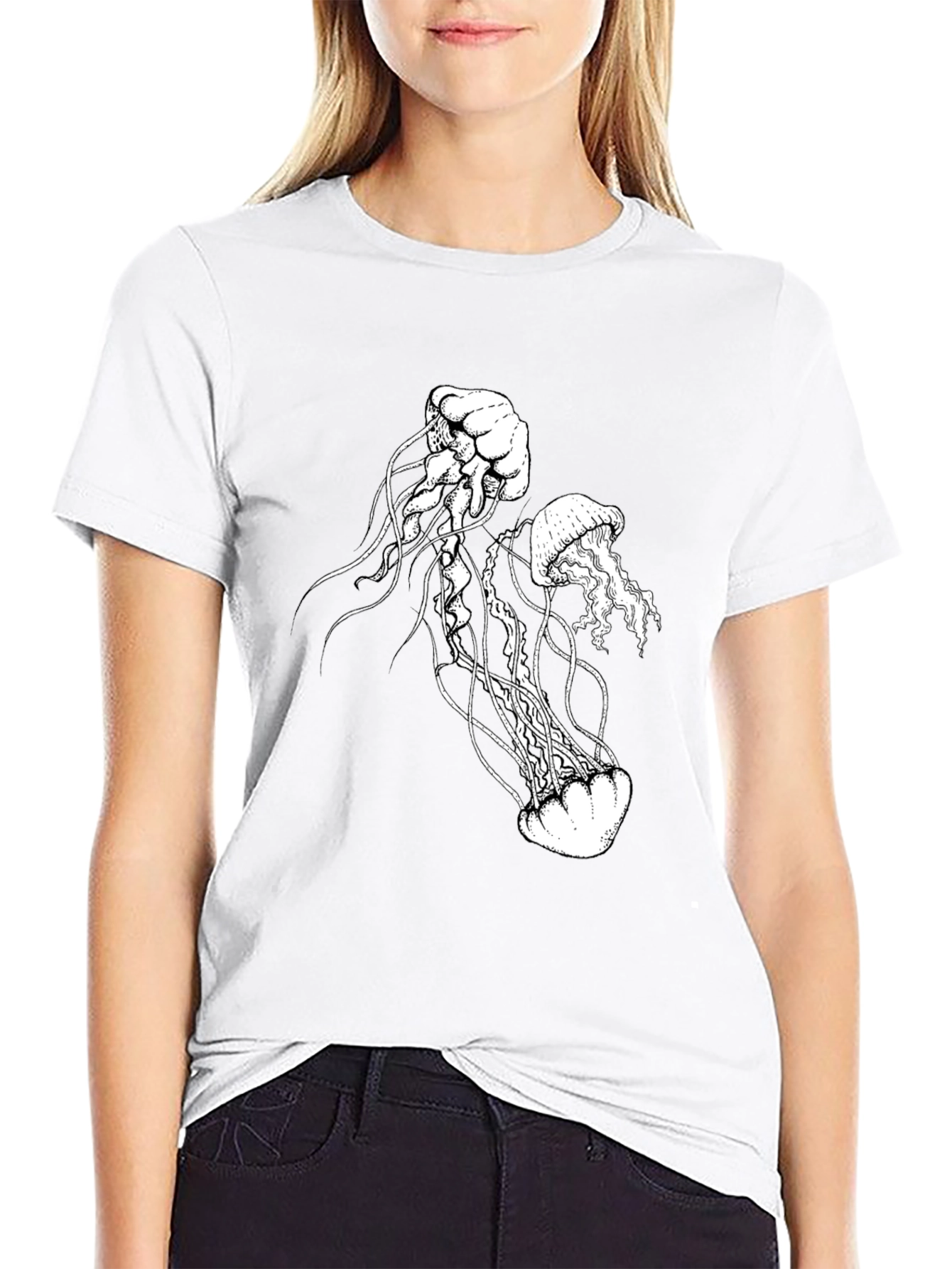 Jellyfish Graphic Tee - Black