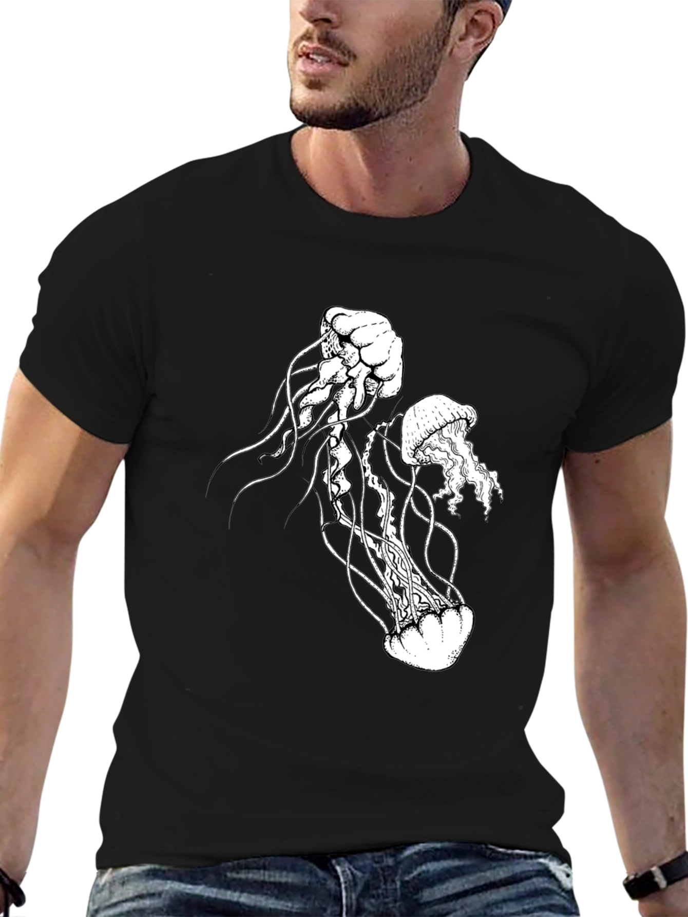 Jellyfish Graphic Tee - Black