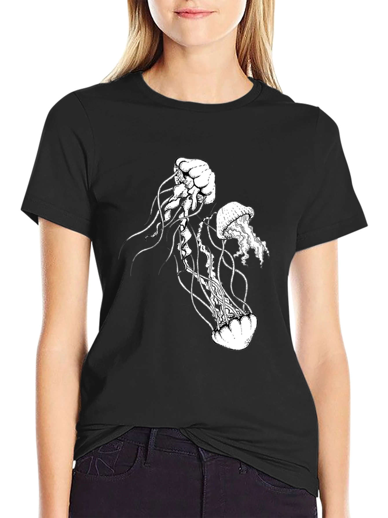Jellyfish Graphic Tee - Black