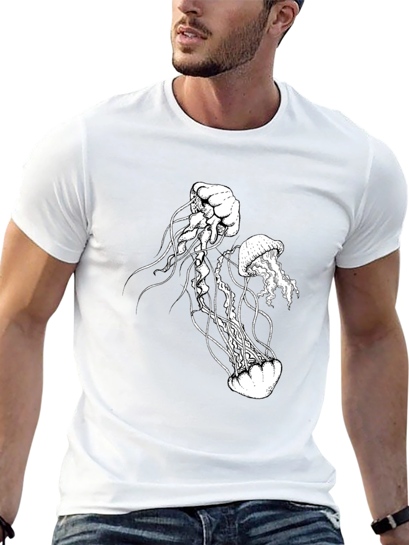Jellyfish Graphic Tee - Black