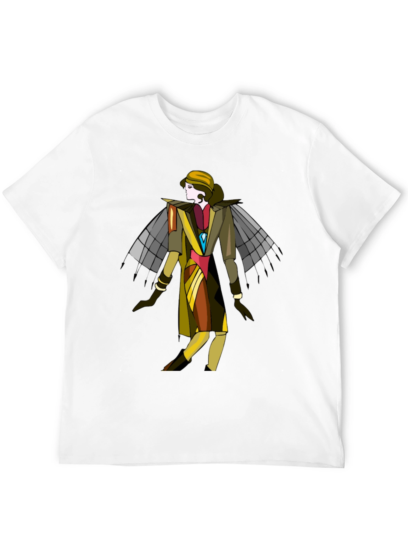 Art Deco Style Graphic Tee - Unique Design