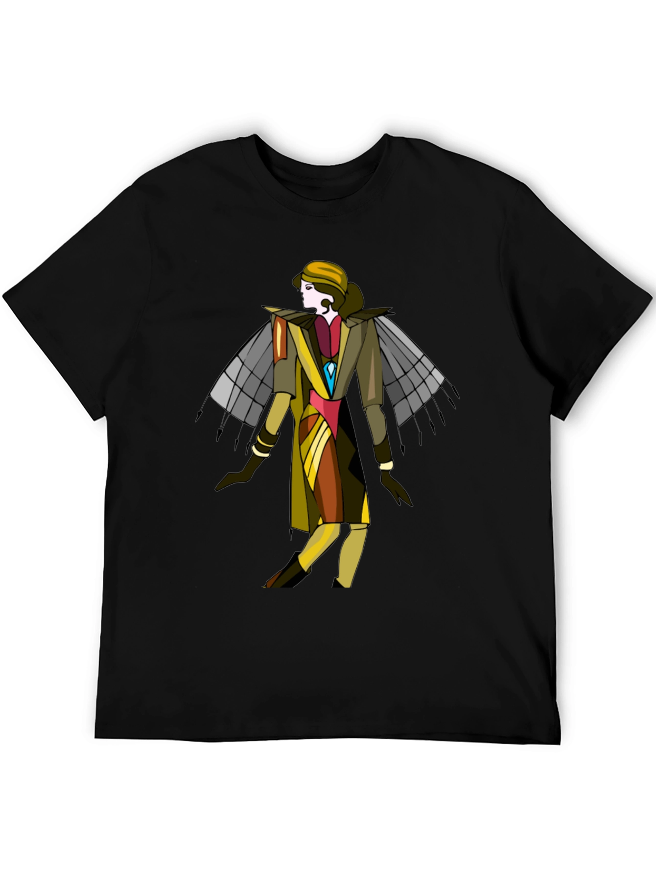 Art Deco Style Graphic Tee - Unique Design