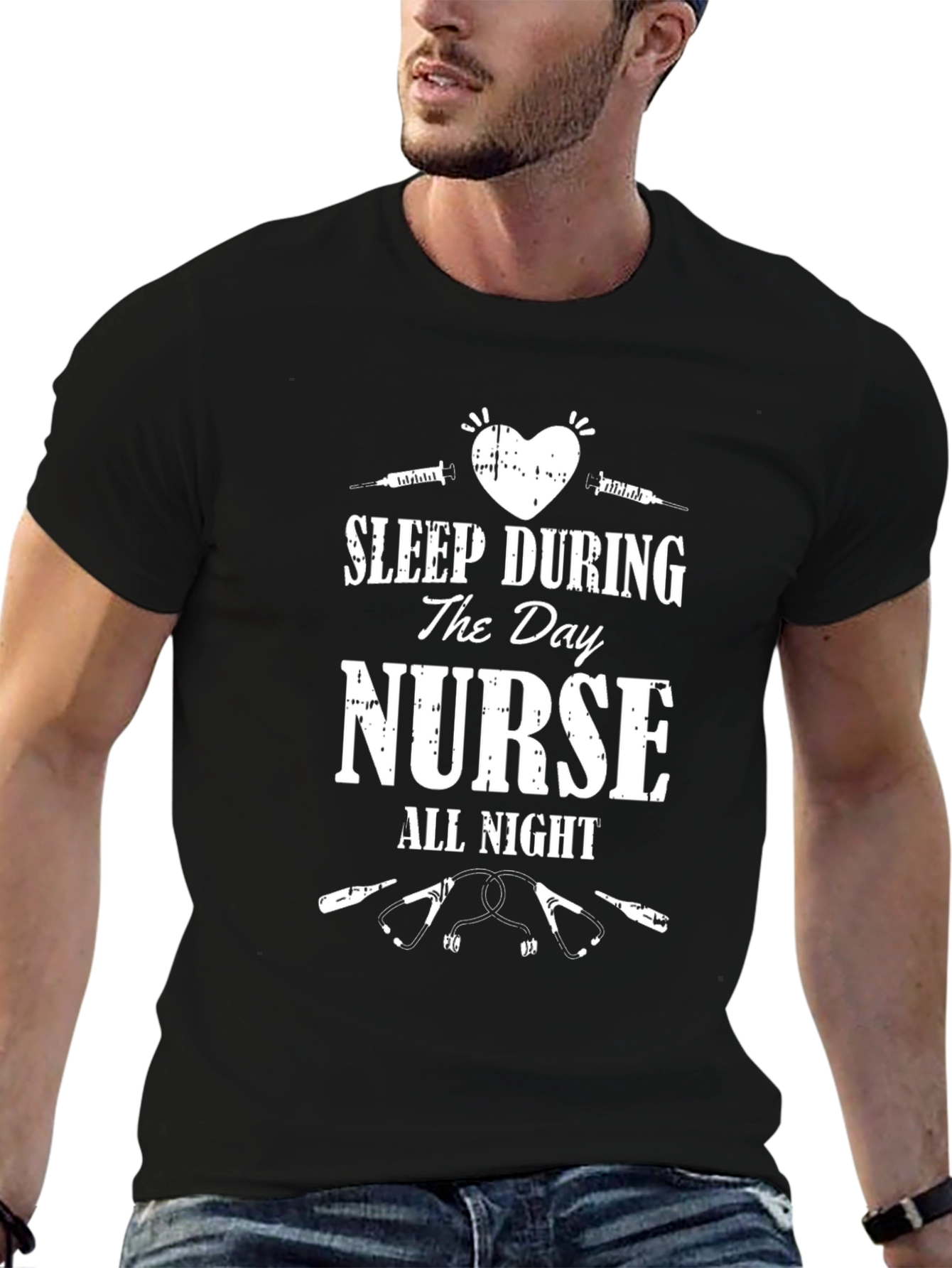Nurse All Night T-Shirt - Healthcare Hero Apparel
