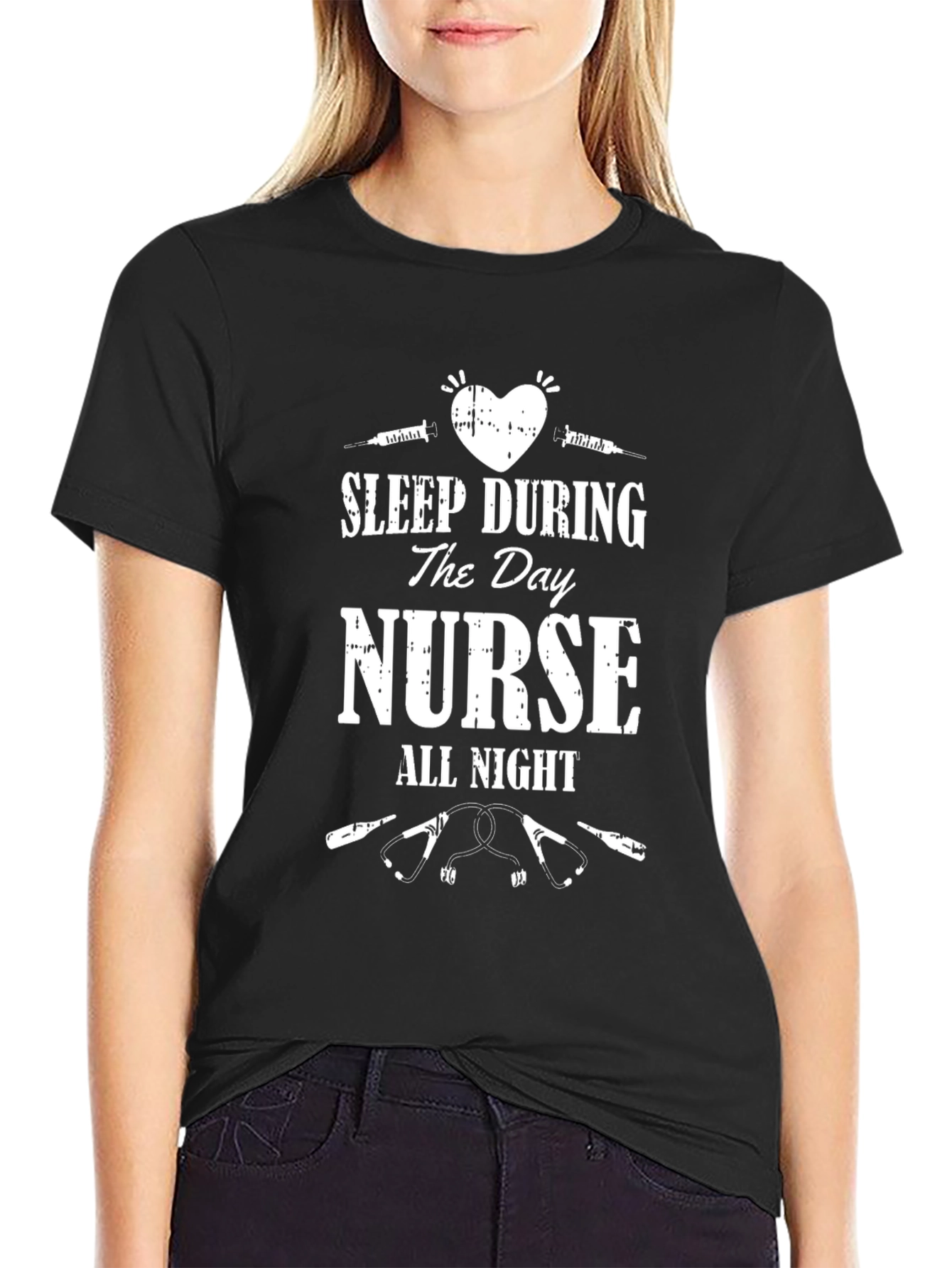 Nurse All Night T-Shirt - Healthcare Hero Apparel
