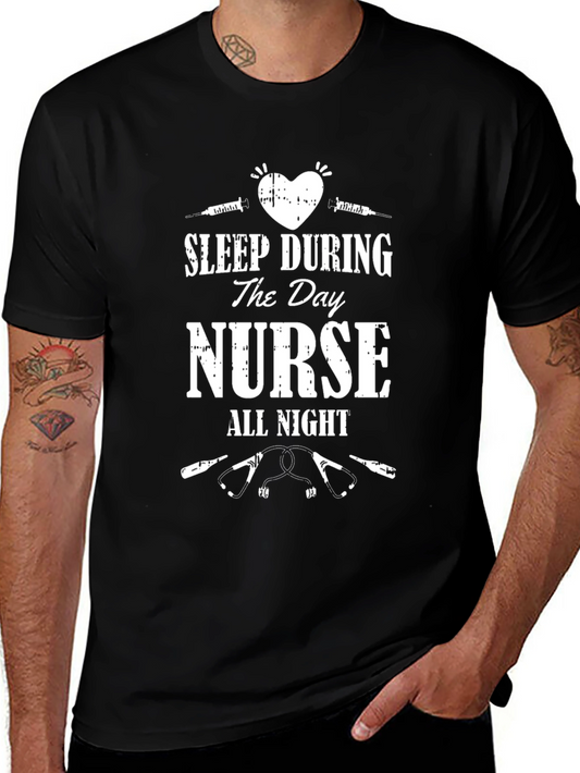 Nurse All Night T-Shirt - Healthcare Hero Apparel