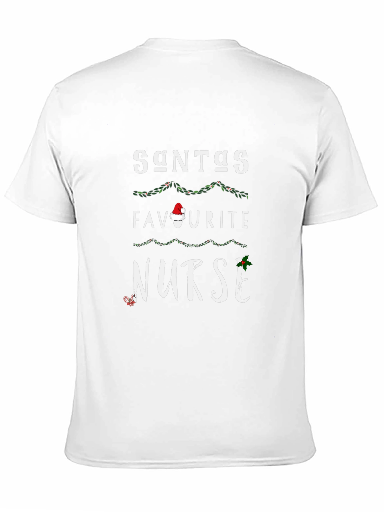 Santas Favorite Nurse Christmas Holiday Graphic T-Shirt