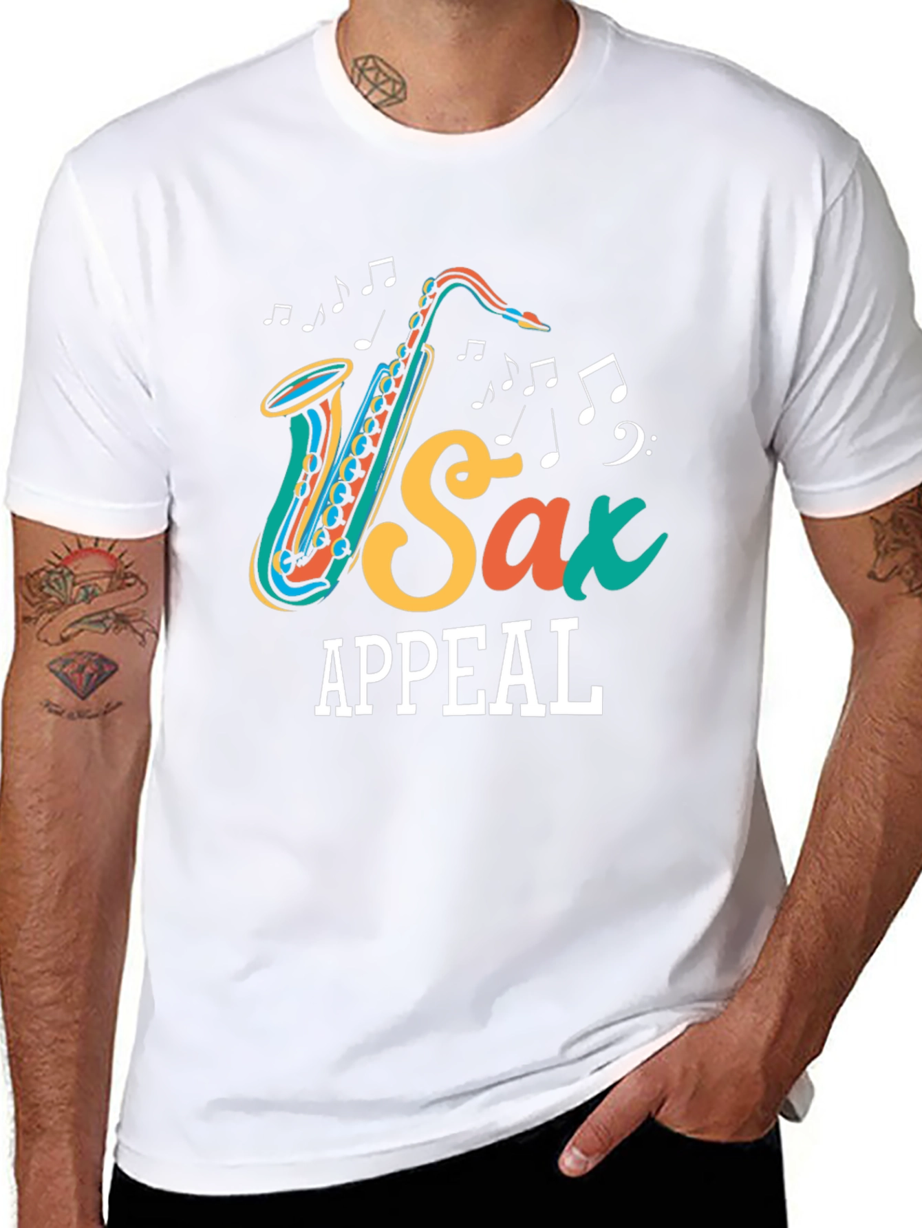 Sax Appeal Graphic Tee - Music Lovers T-Shirt