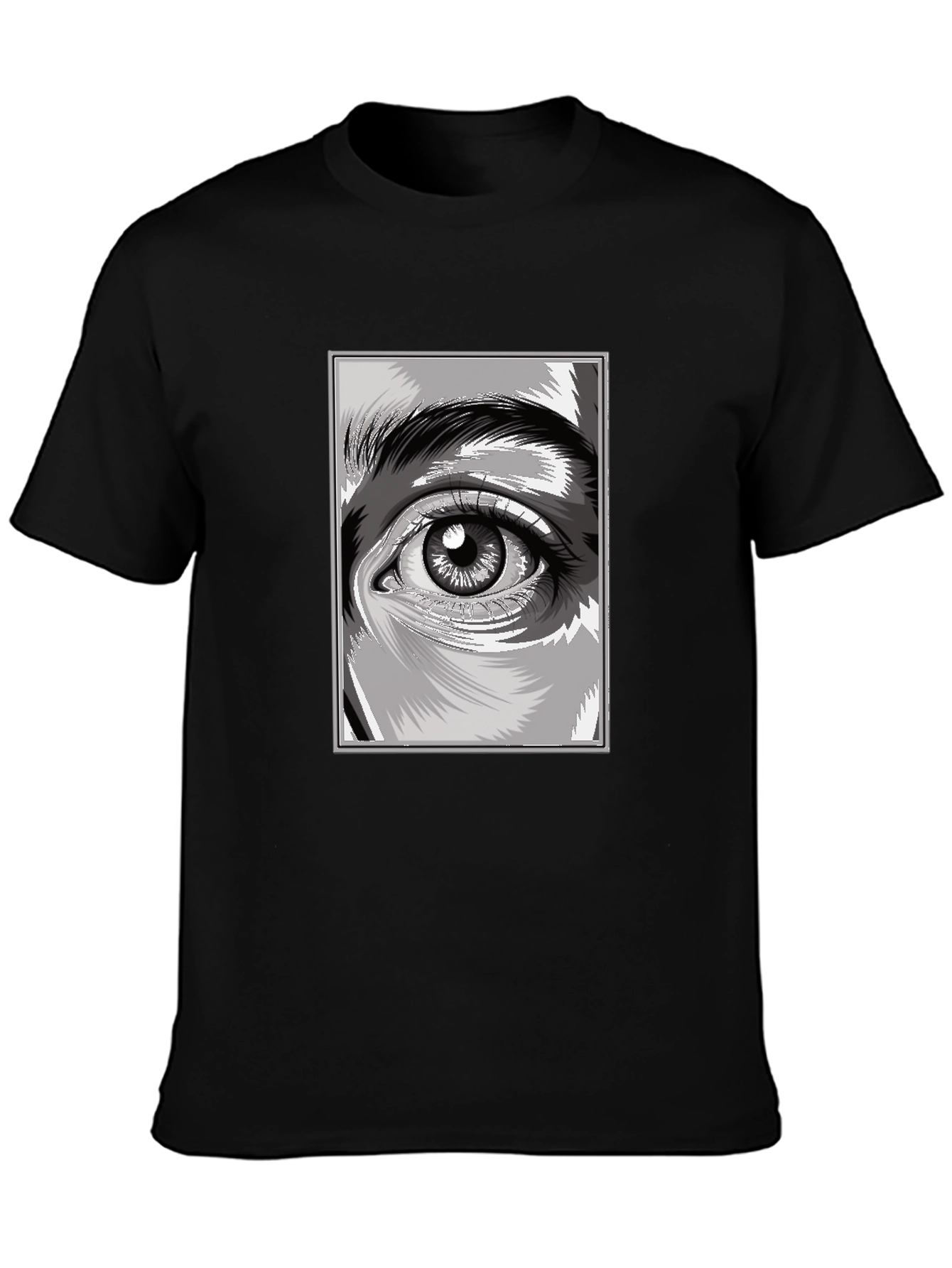 Eye Graphic Black T-Shirt - Unique Design