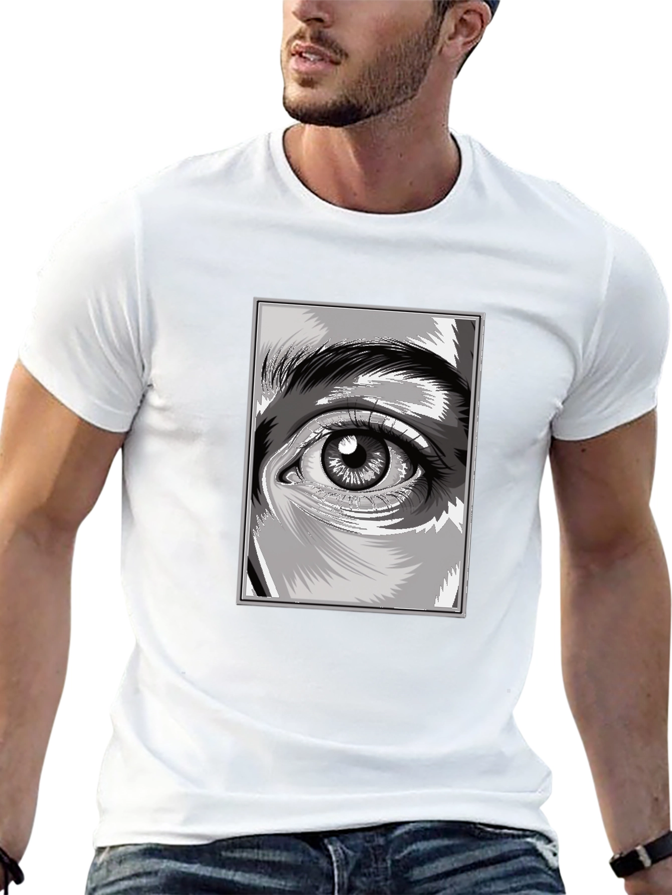 Eye Graphic Black T-Shirt - Unique Design