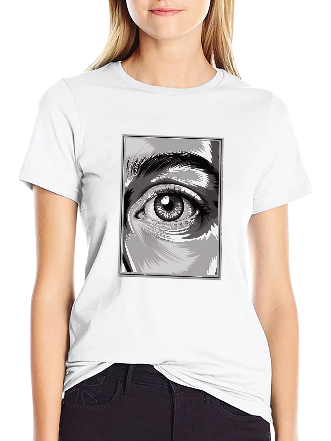 Eye Graphic Black T-Shirt - Unique Design