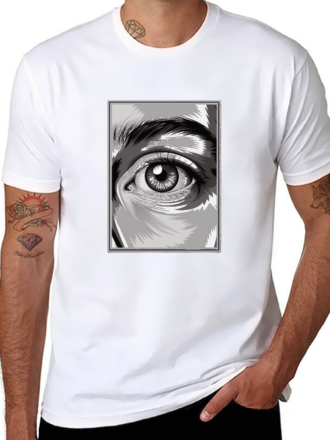 Eye Graphic Black T-Shirt - Unique Design