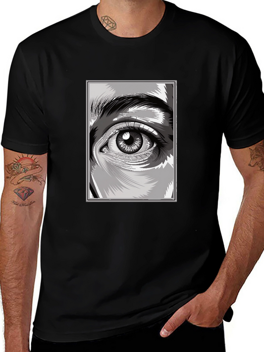 Eye Graphic Black T-Shirt - Unique Design