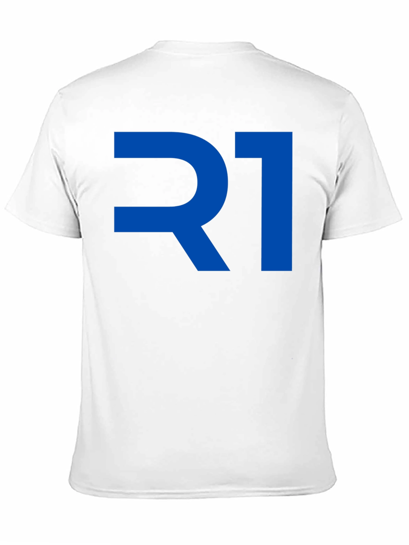 R1 Graphic T-Shirt - Bold Blue Print on Black