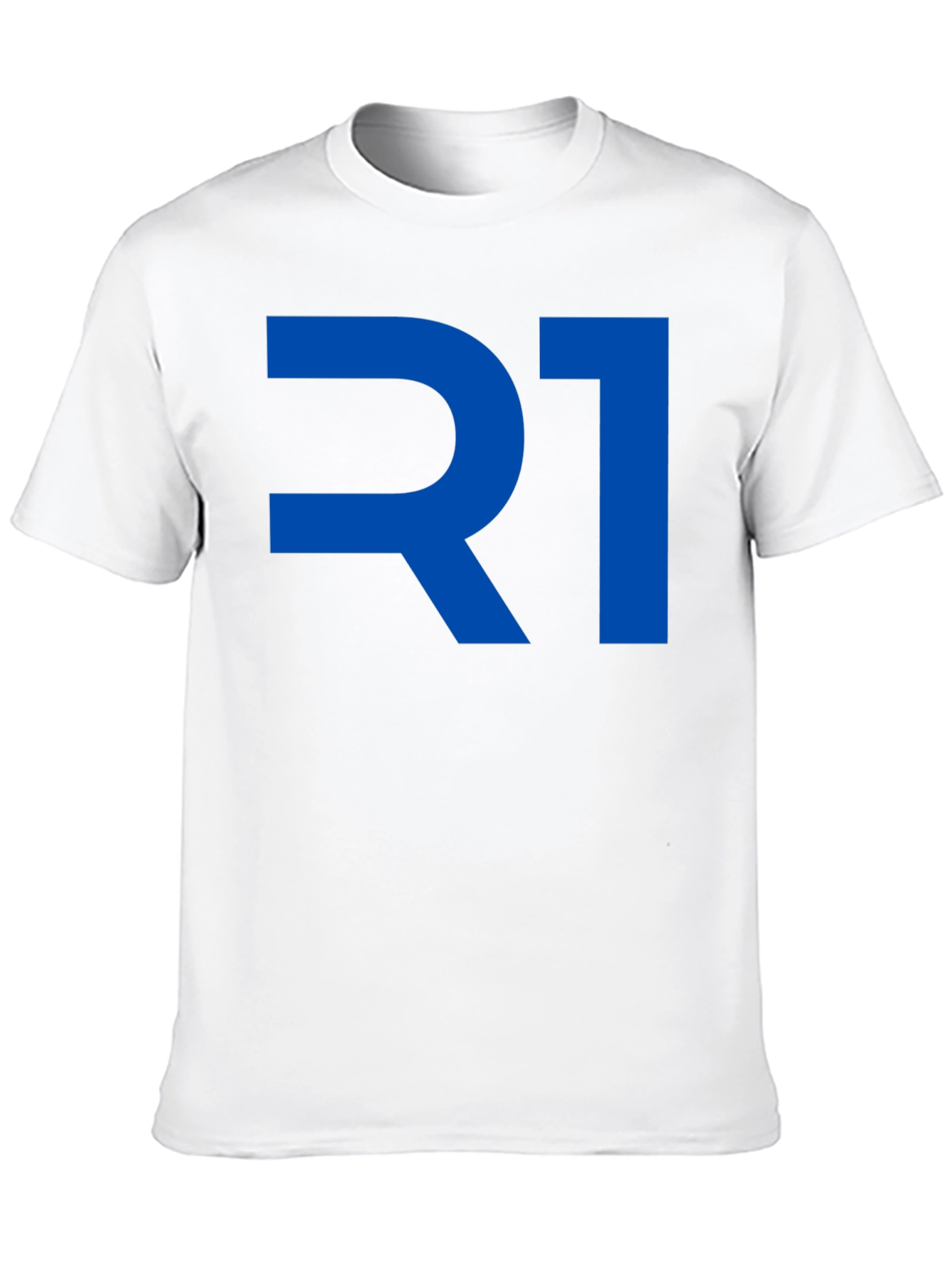 R1 Graphic T-Shirt - Bold Blue Print on Black