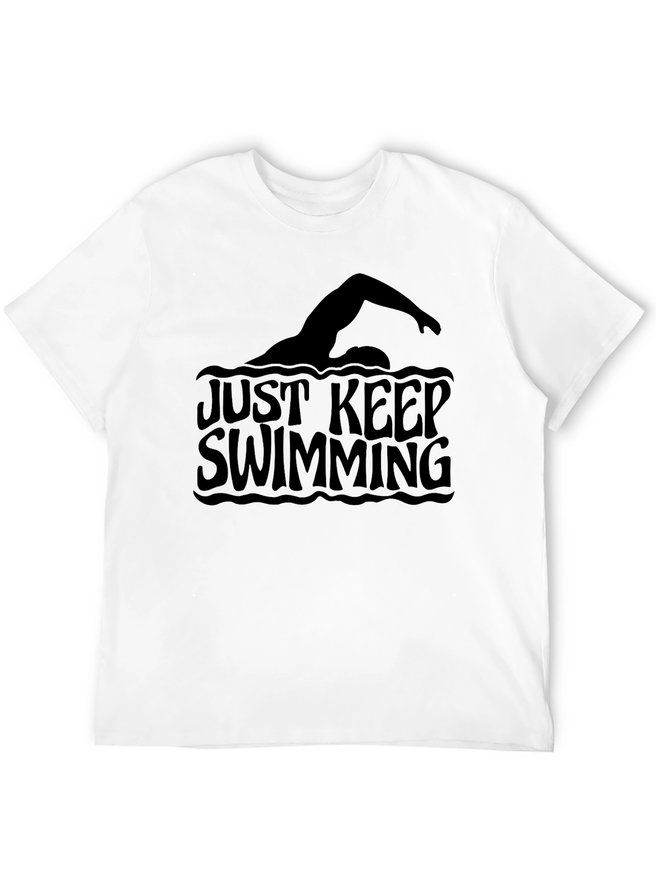 Just Keep Swimming Black T-Shirt