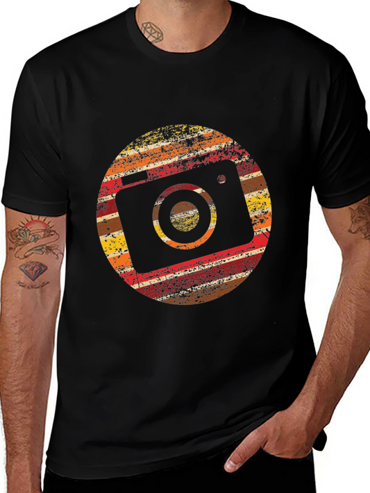 Retro Camera Graphic Tee - Vintage Style Comfort