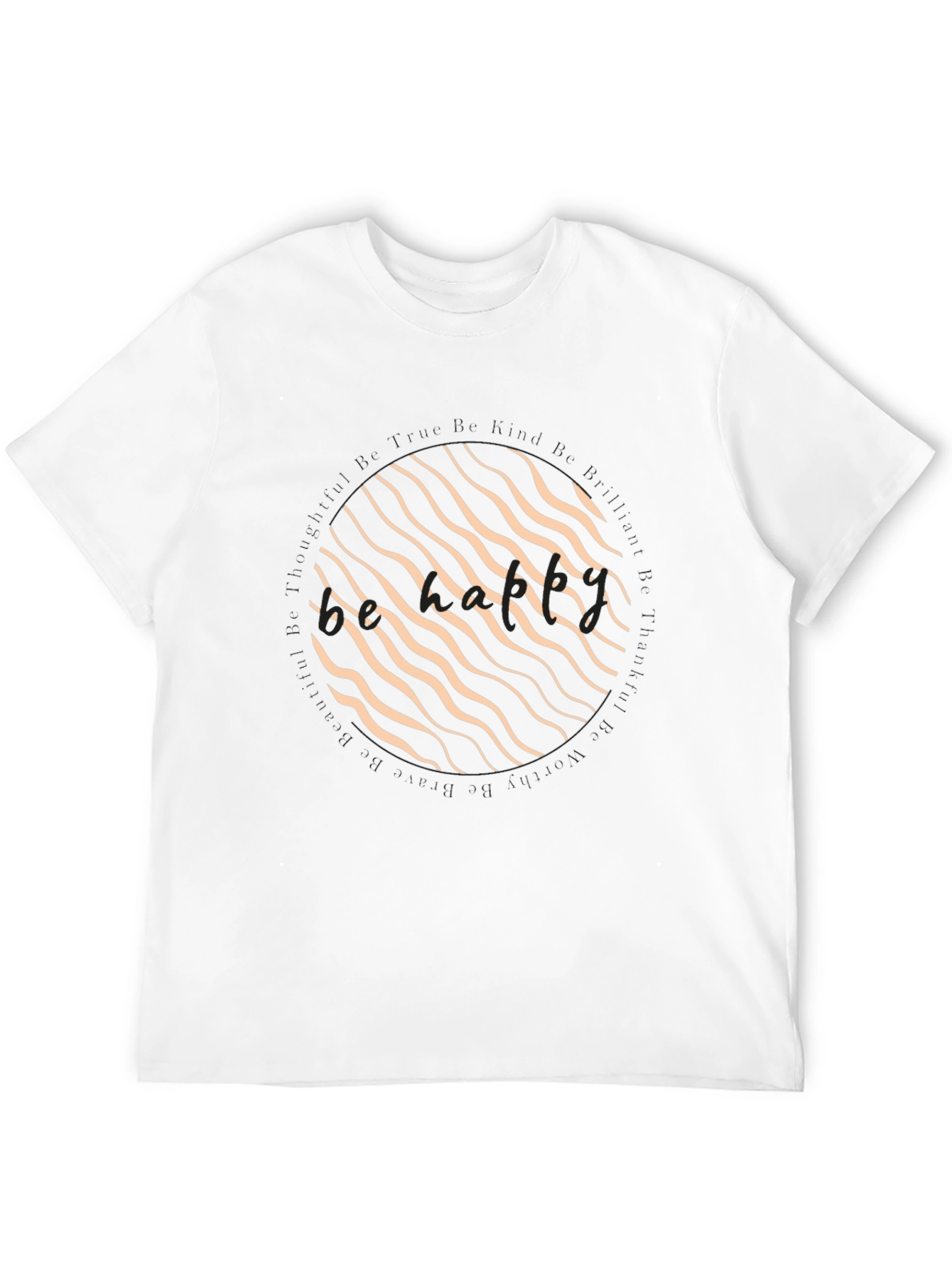 Graphic Tee: Abstract Wavy Circle Design