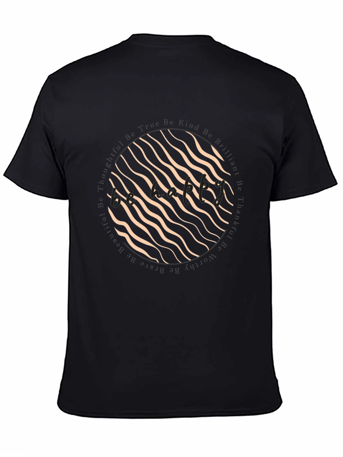Graphic Tee: Abstract Wavy Circle Design