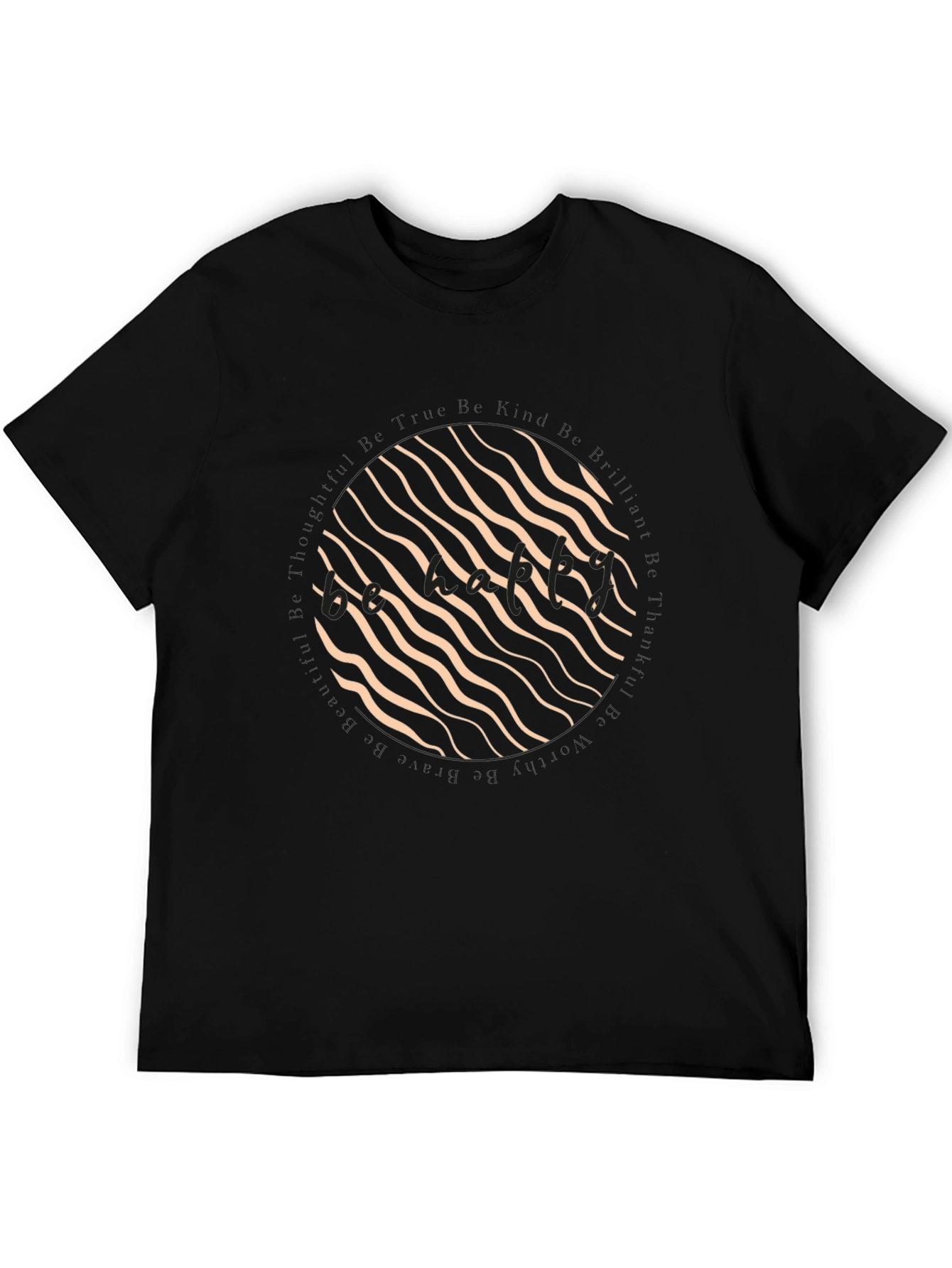 Graphic Tee: Abstract Wavy Circle Design