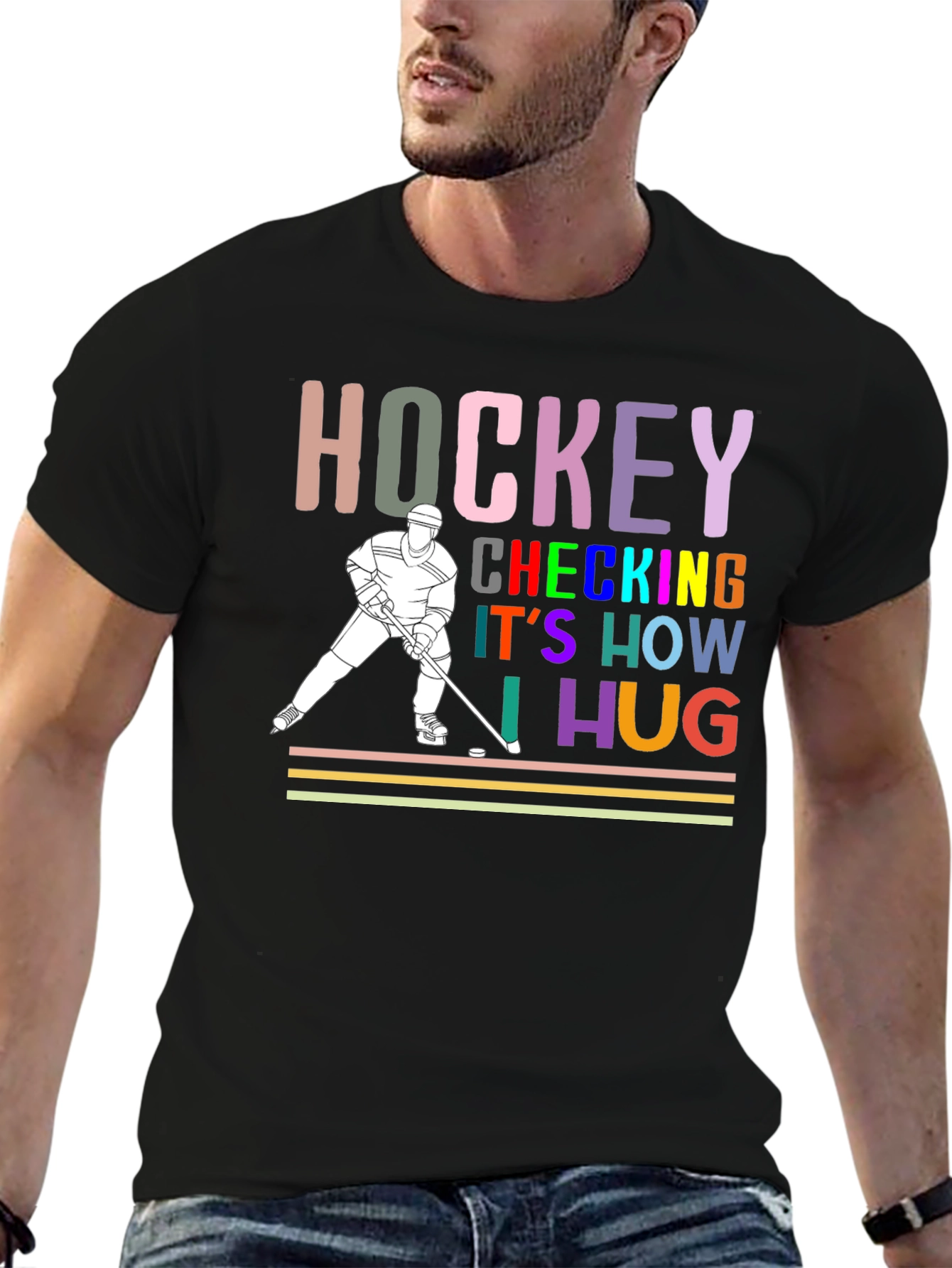 Hockey Checking Is How I Hug T-Shirt