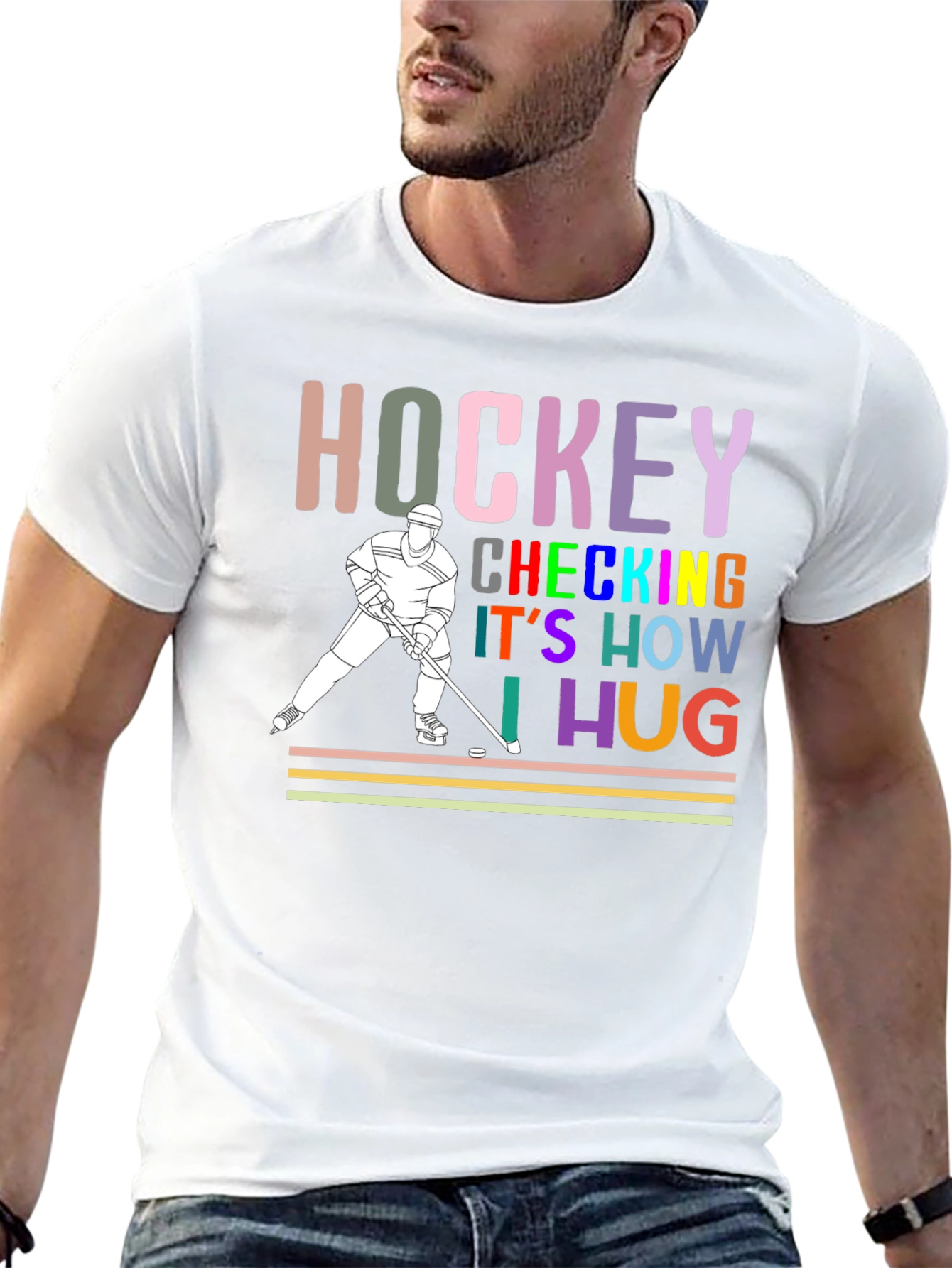 Hockey Checking Is How I Hug T-Shirt