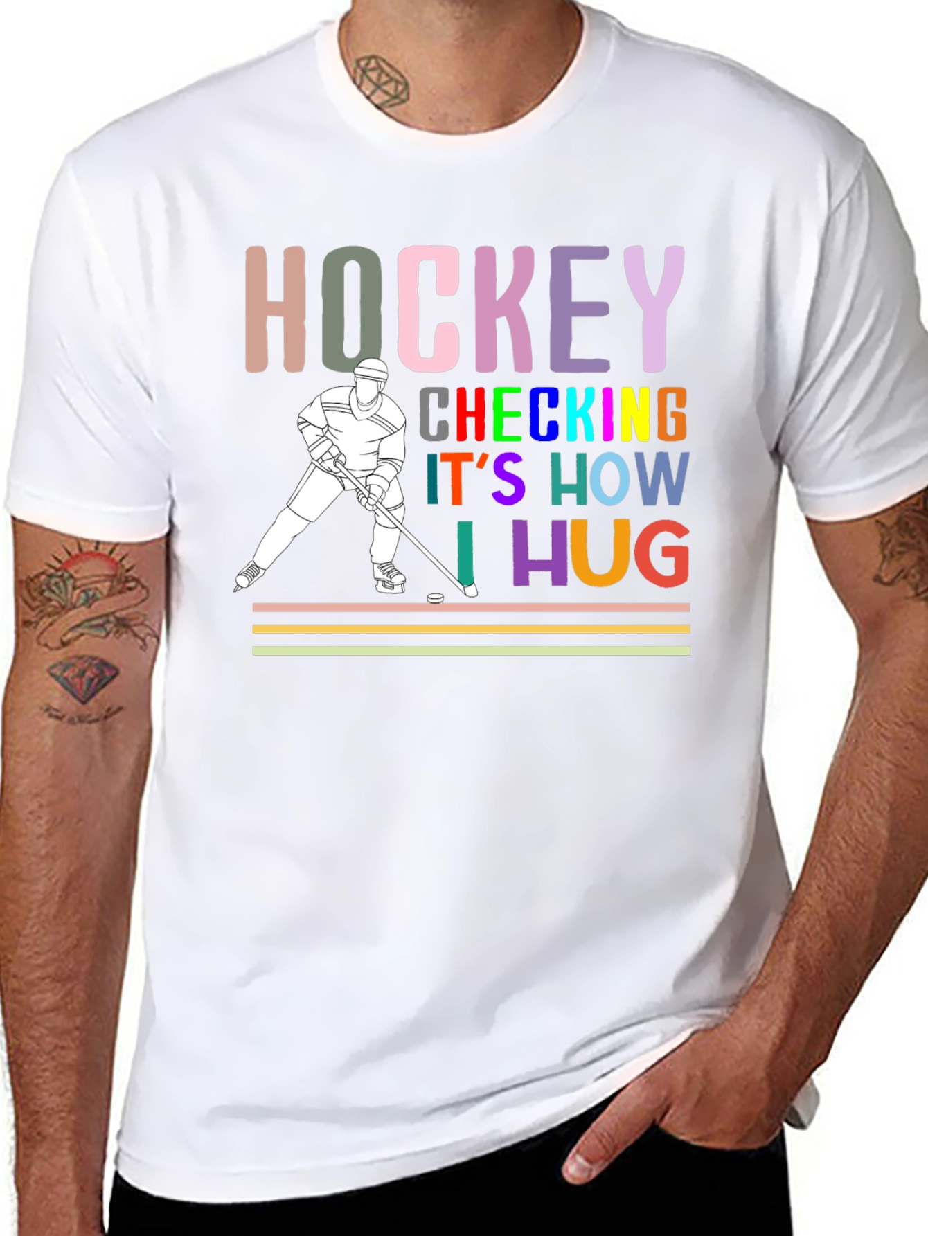 Hockey Checking Is How I Hug T-Shirt