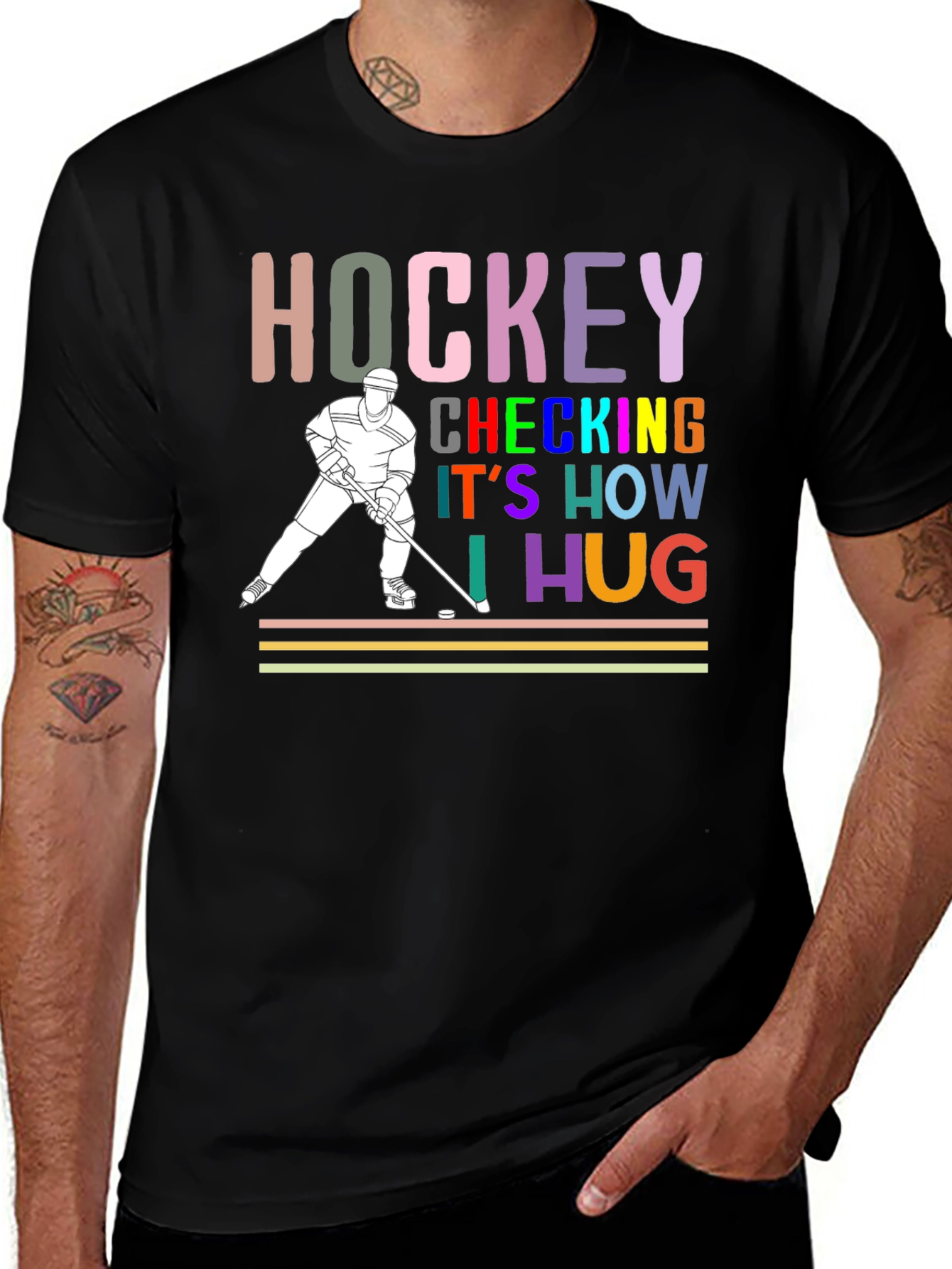 Hockey Checking Is How I Hug T-Shirt