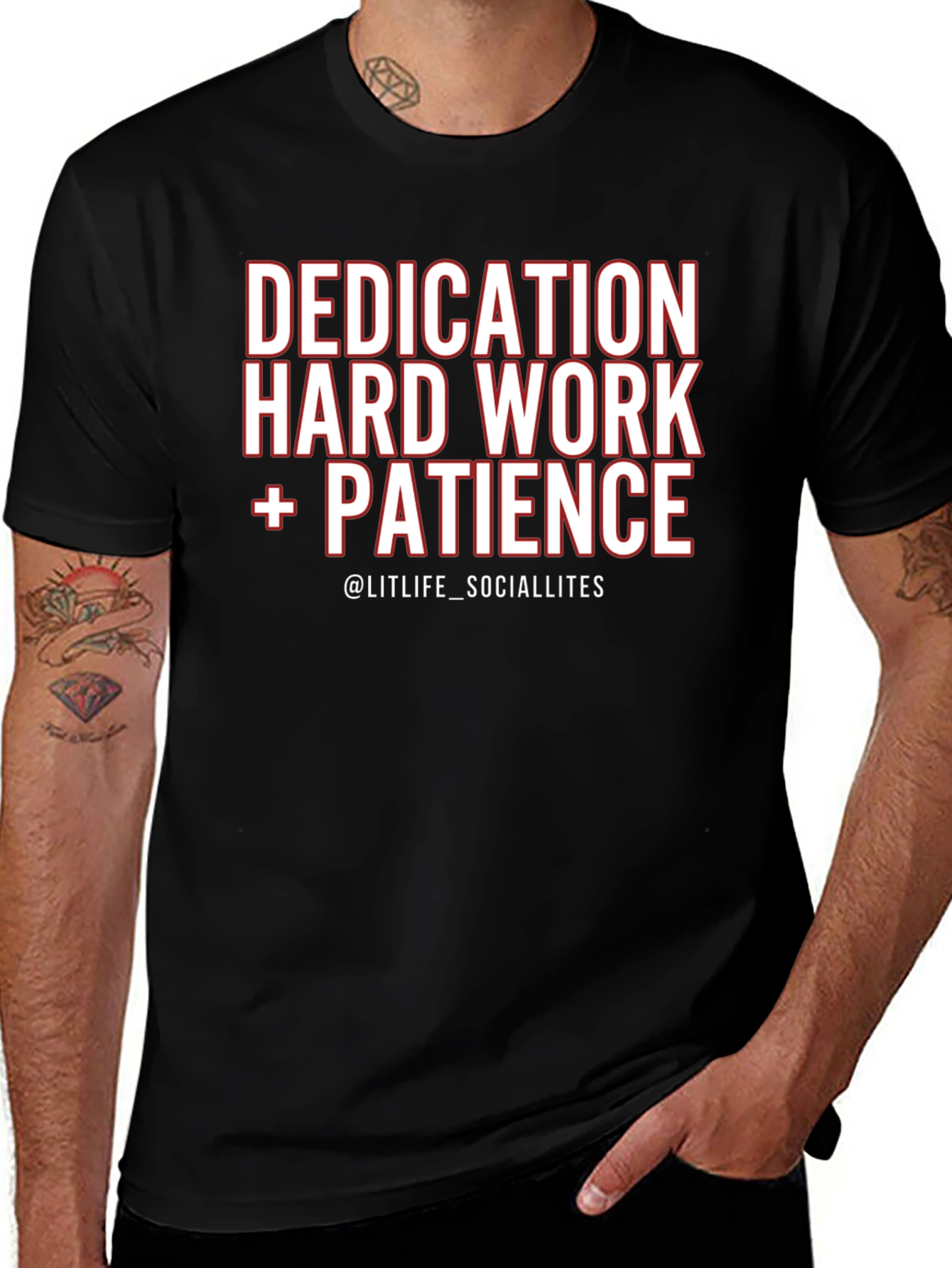 Dedication Hard Work Patience Graphic Tee