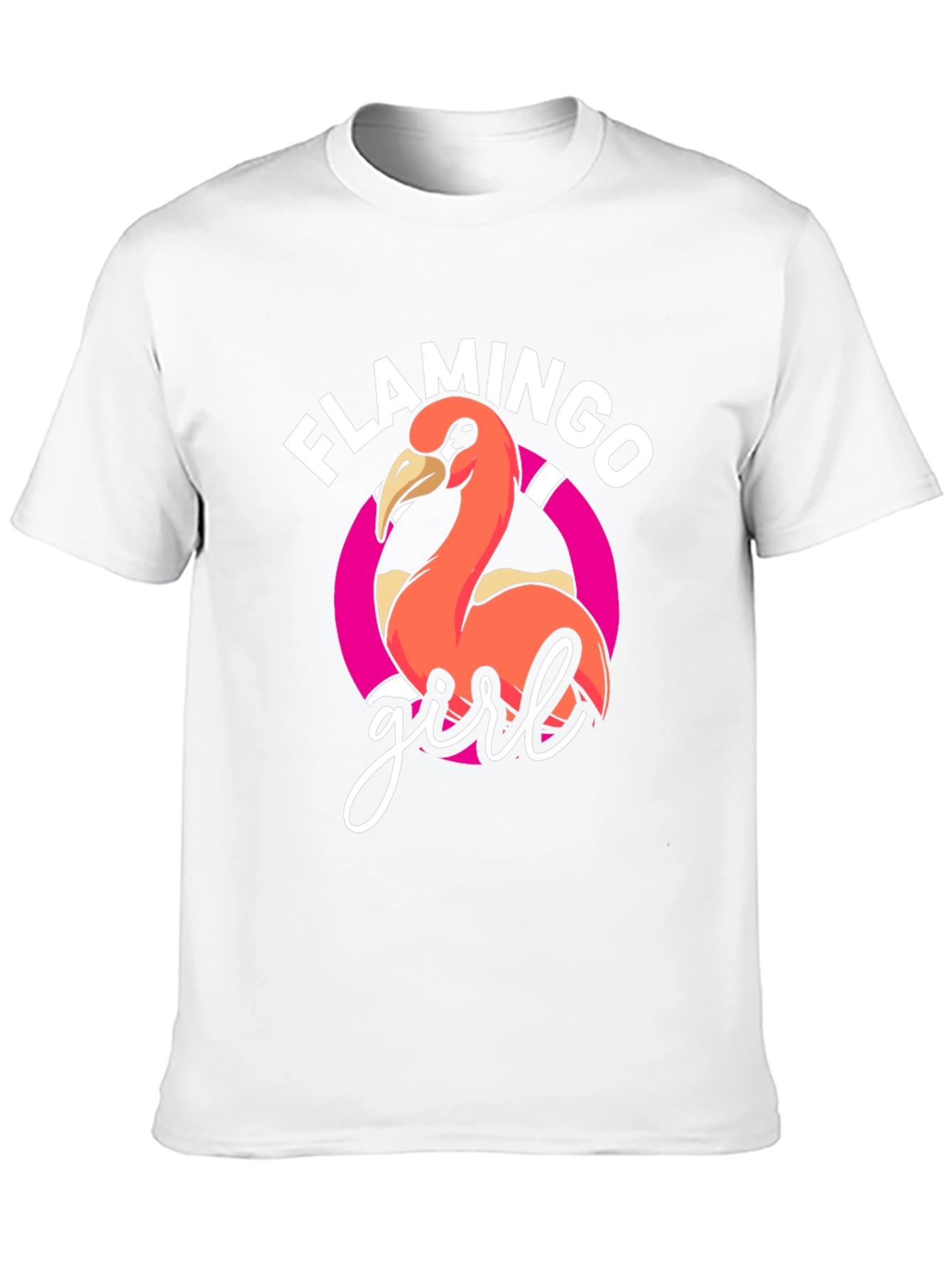 Flamingo Girl Graphic Tee - Black T-Shirt