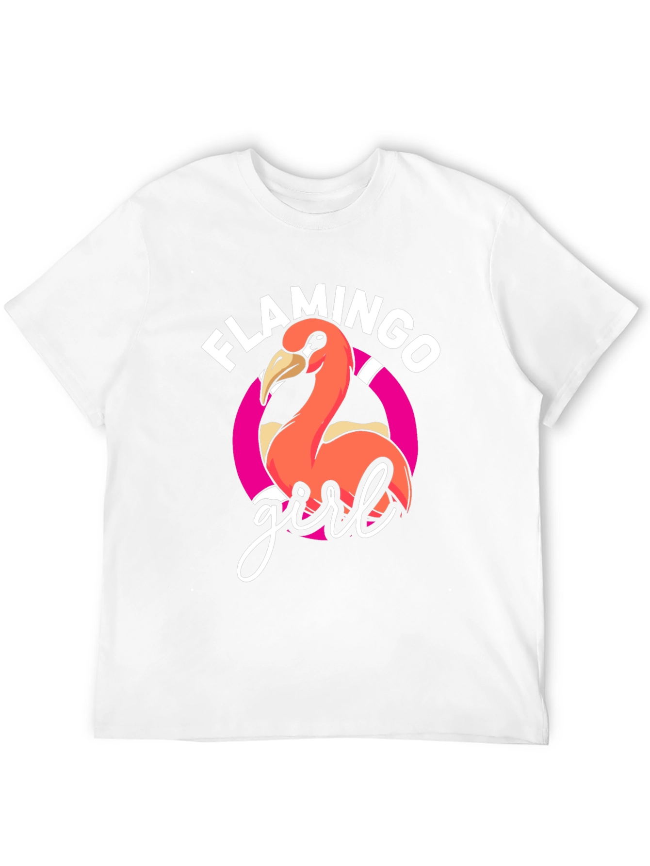 Flamingo Girl Graphic Tee - Black T-Shirt
