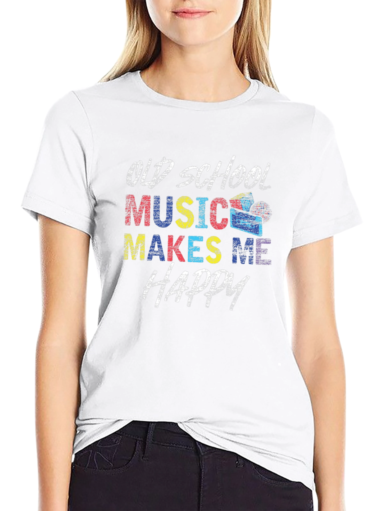 Old School Music Makes Me Happy T-Shirt