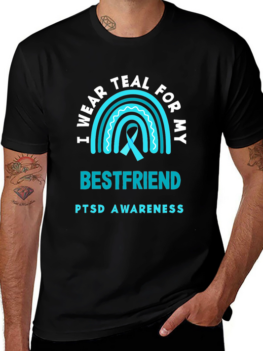 Teal Awareness T-Shirt - Bestfriend PTSD Support