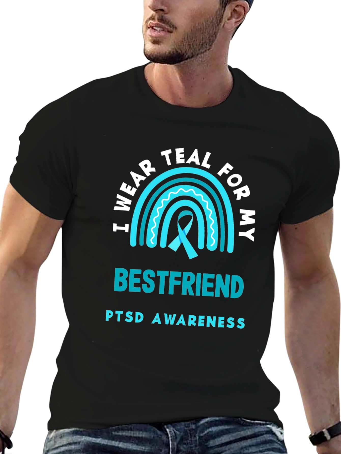 Teal Awareness T-Shirt - Bestfriend PTSD Support