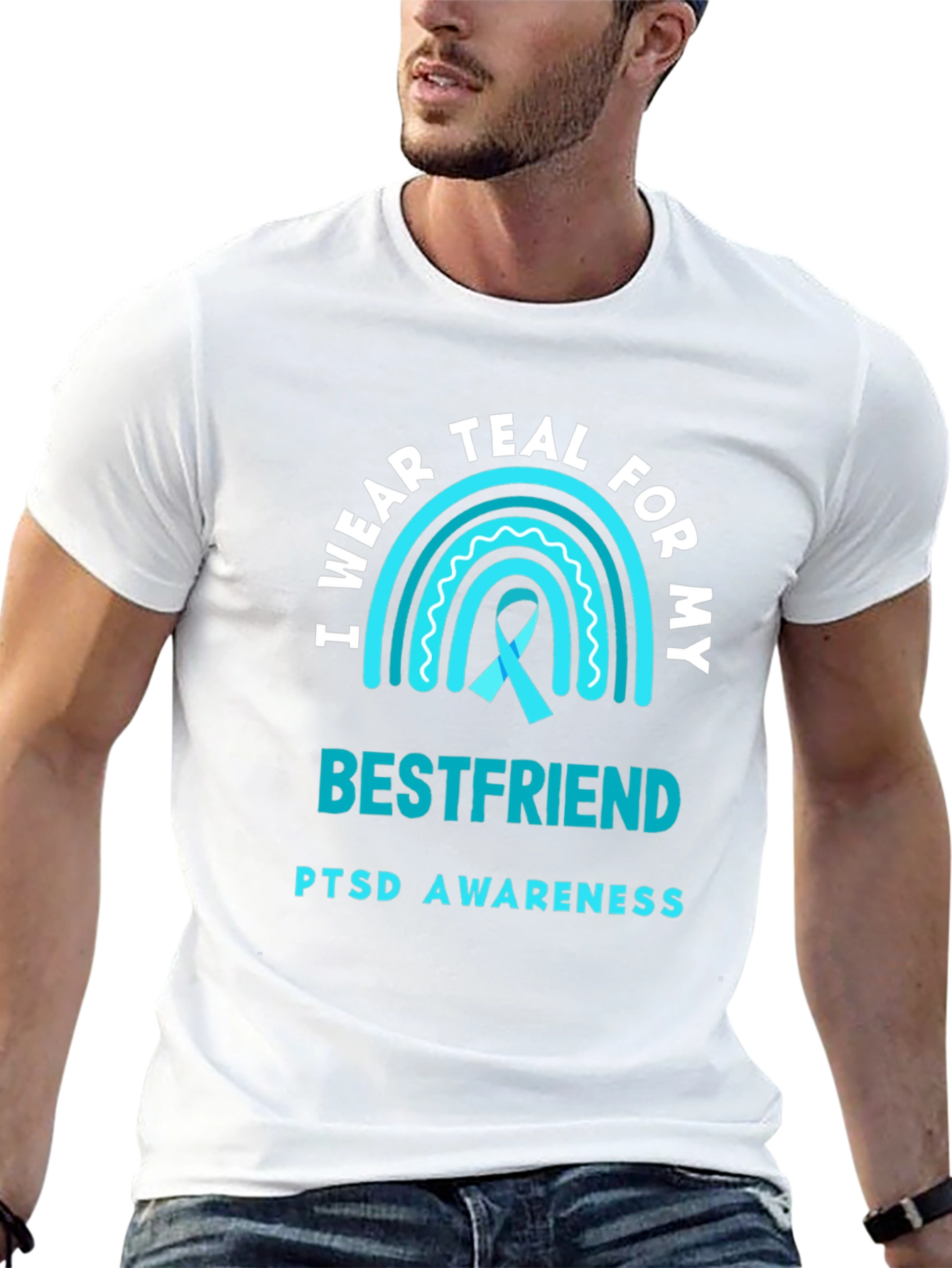 Teal Awareness T-Shirt - Bestfriend PTSD Support