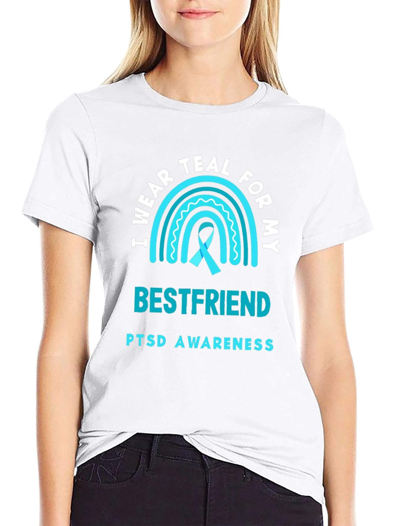Teal Awareness T-Shirt - Bestfriend PTSD Support