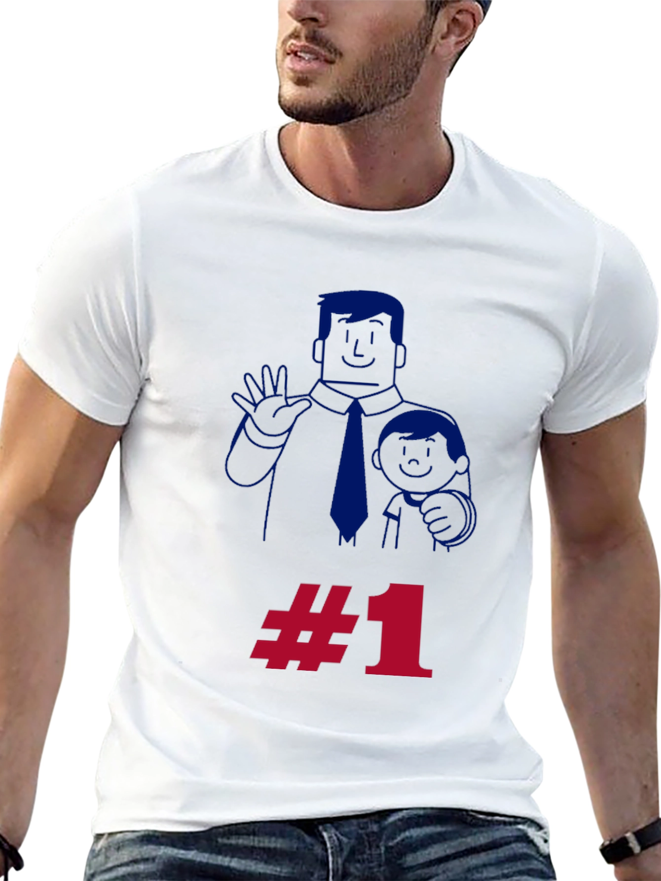Cool Dad #1 T-Shirt Fathers Day Gift