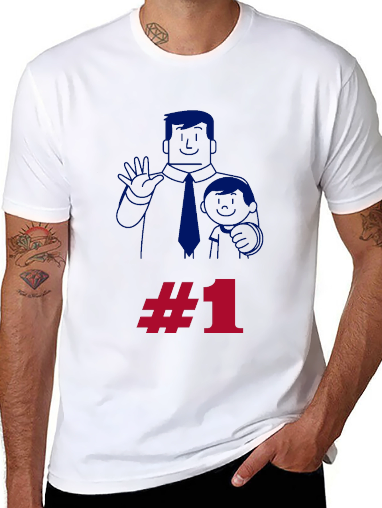 Cool Dad #1 T-Shirt Fathers Day Gift