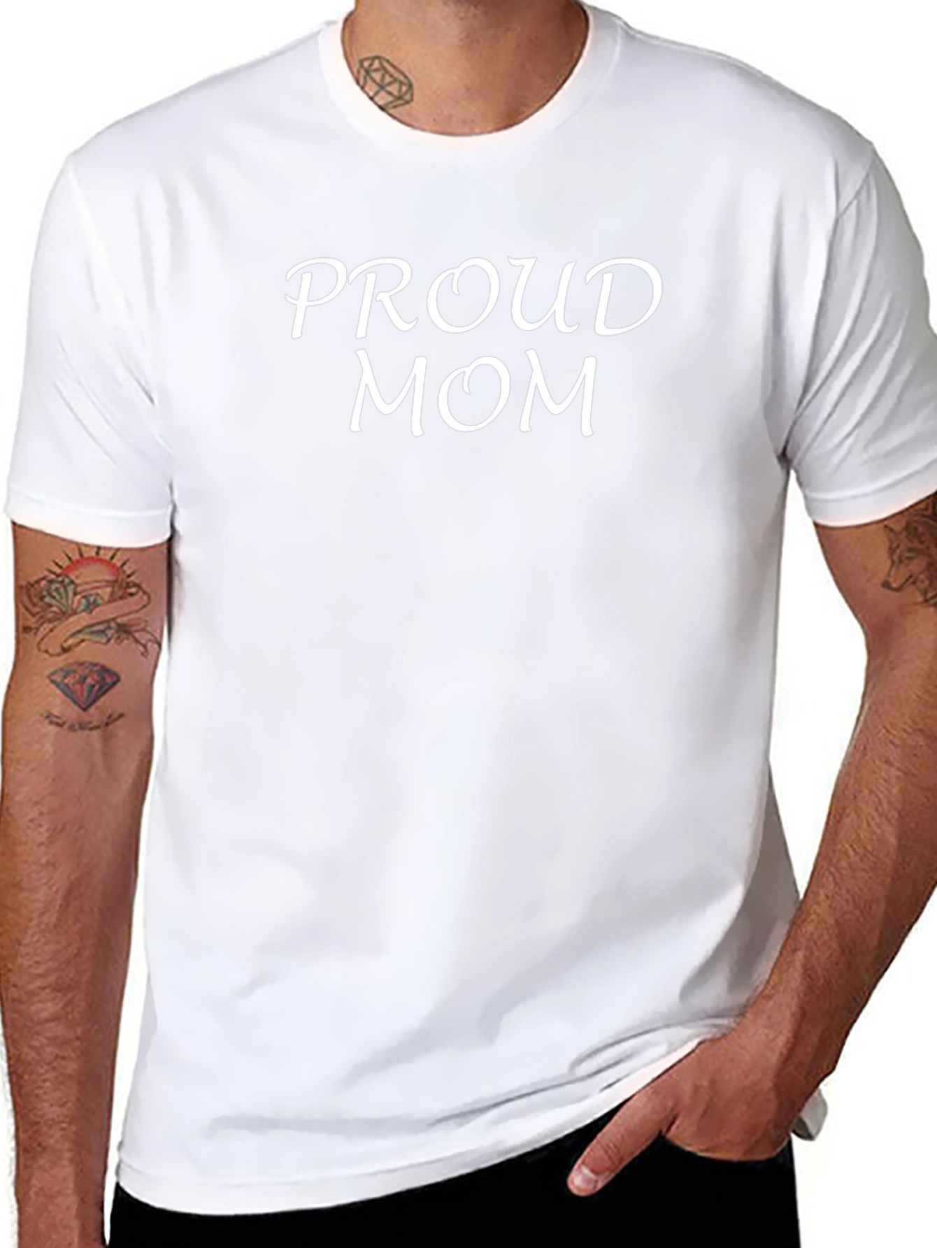 Proud Mom Graphic Tee - Black Casual T-Shirt
