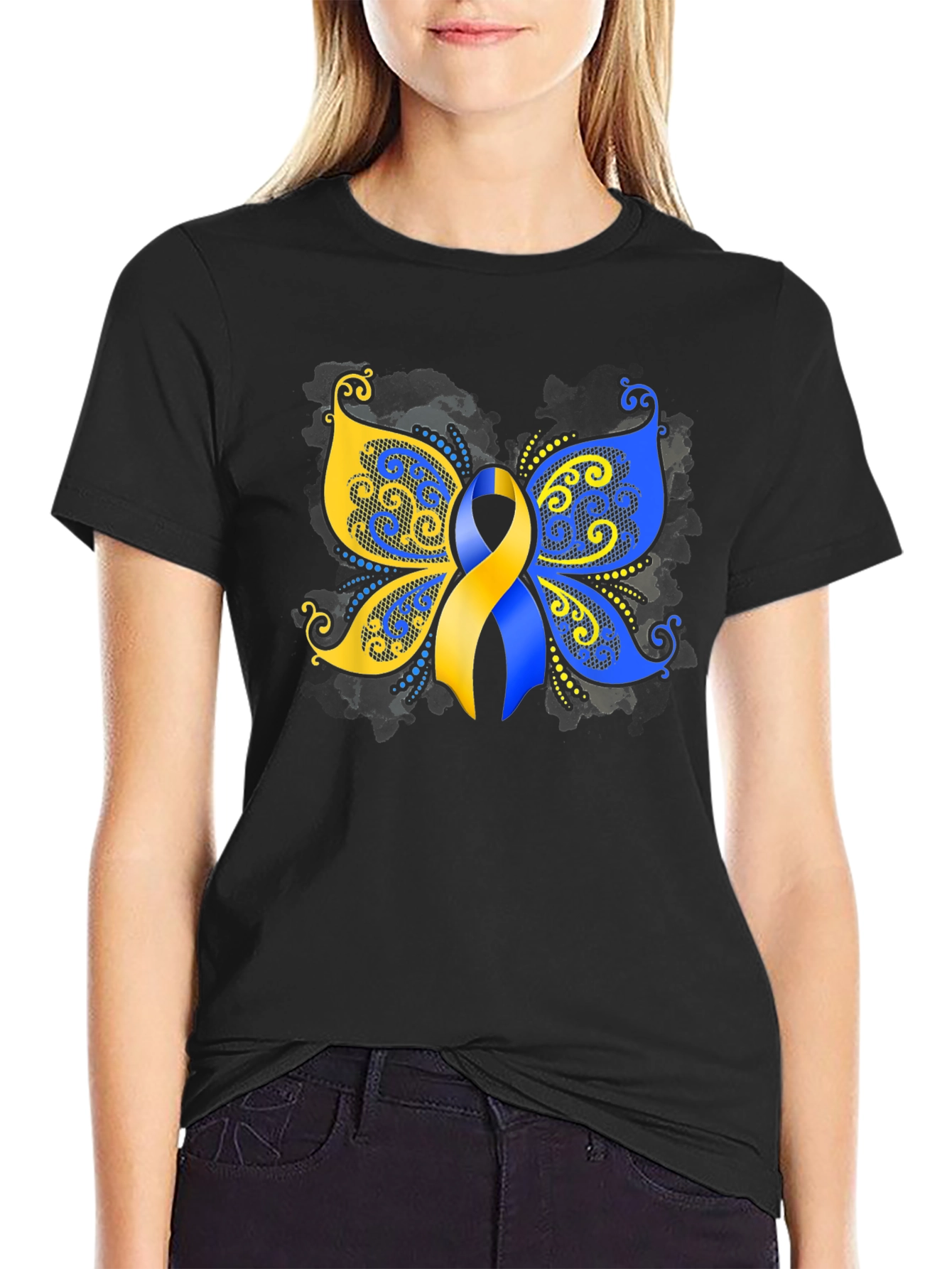 Down Syndrome Awareness Butterfly T-Shirt