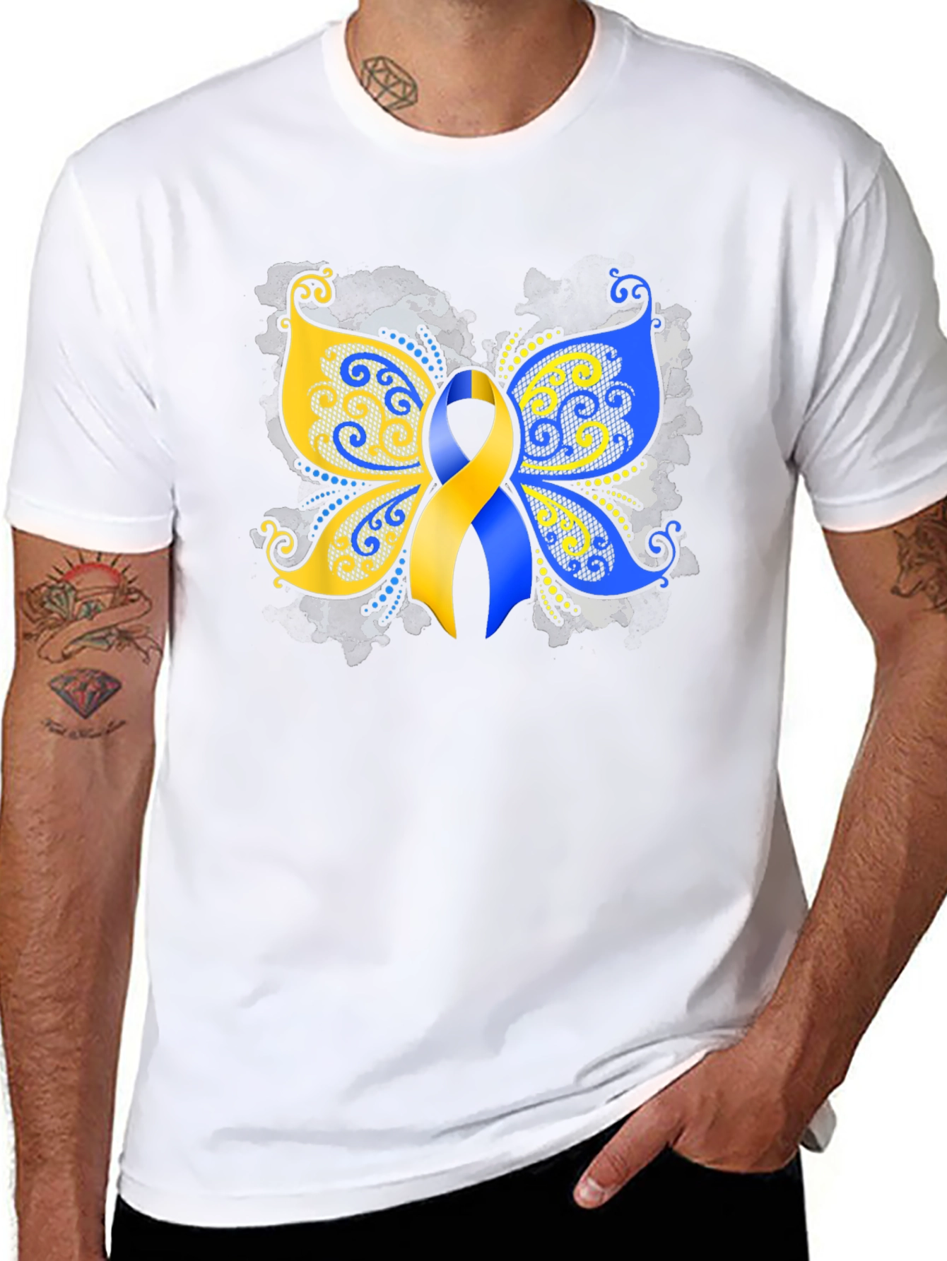 Down Syndrome Awareness Butterfly T-Shirt