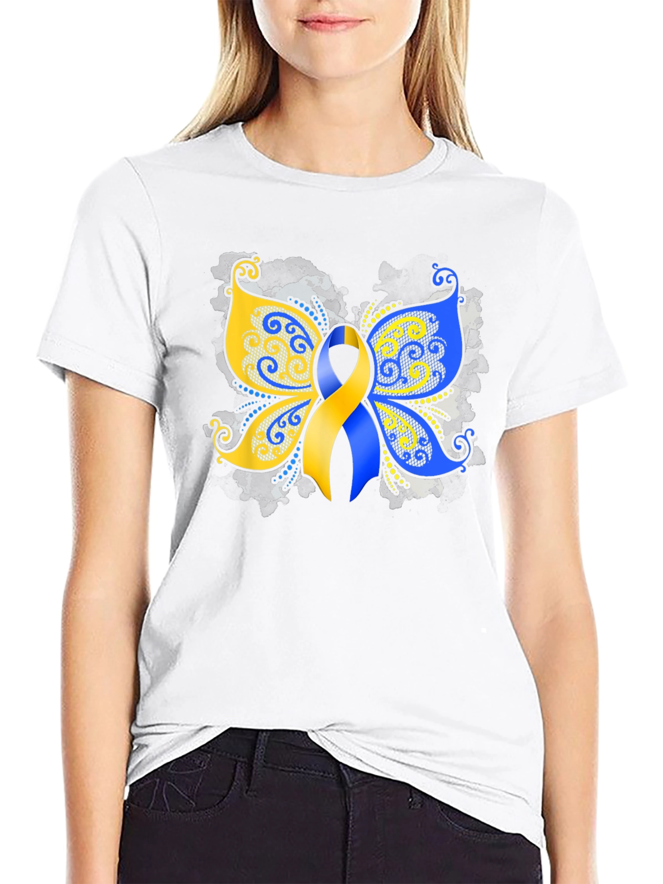 Down Syndrome Awareness Butterfly T-Shirt