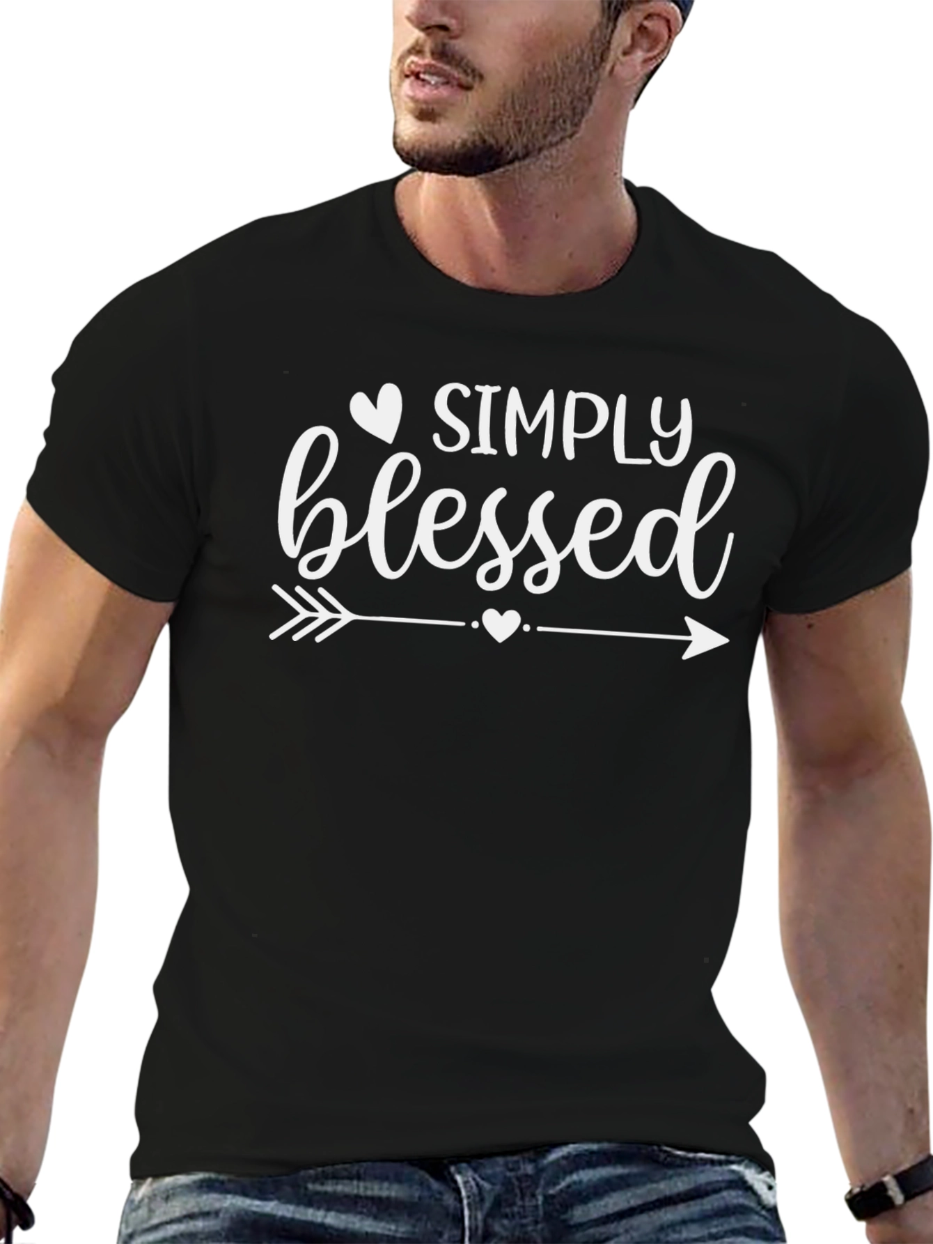Simply Blessed Graphic Tee - Unisex Black Shirt